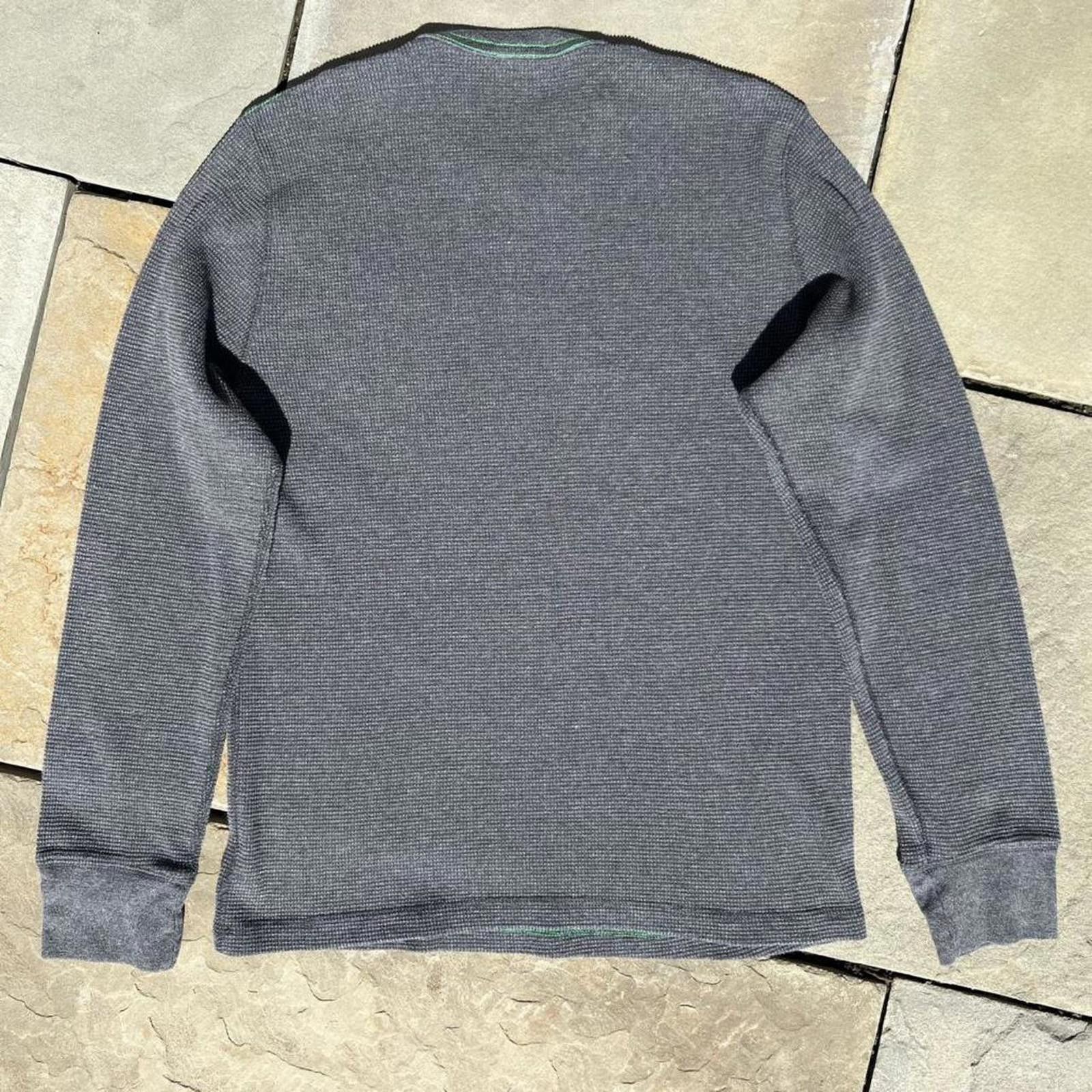 Arizona Jean Co. Y2K Minimalist Grey + Green Stitch Waffle Knit Thermal Size US L / EU 52-54 / 3 - 4 Thumbnail