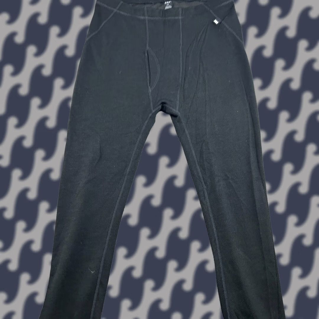 Helly Hansen Helly Hansen Base Layer Pants Wool Blend Sz M Black Thermal Winter Sport Men Track Pants Athletic Activewear Size US 31 - 1 Thumbnail