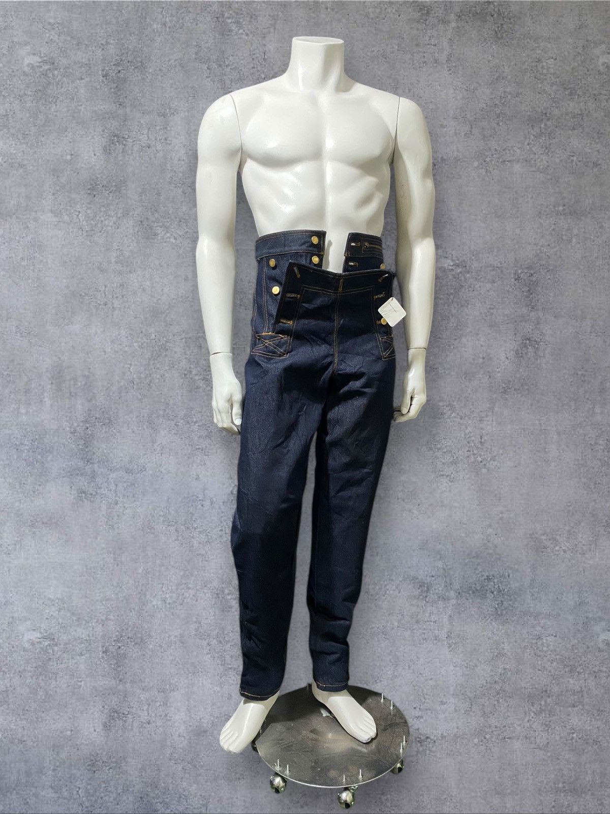 Jean Paul Gaultier S/S 1993 Rare Junior Gaultier- Tri-Closure Andro Jeans Size US 30 / EU 46 - 1 Thumbnail