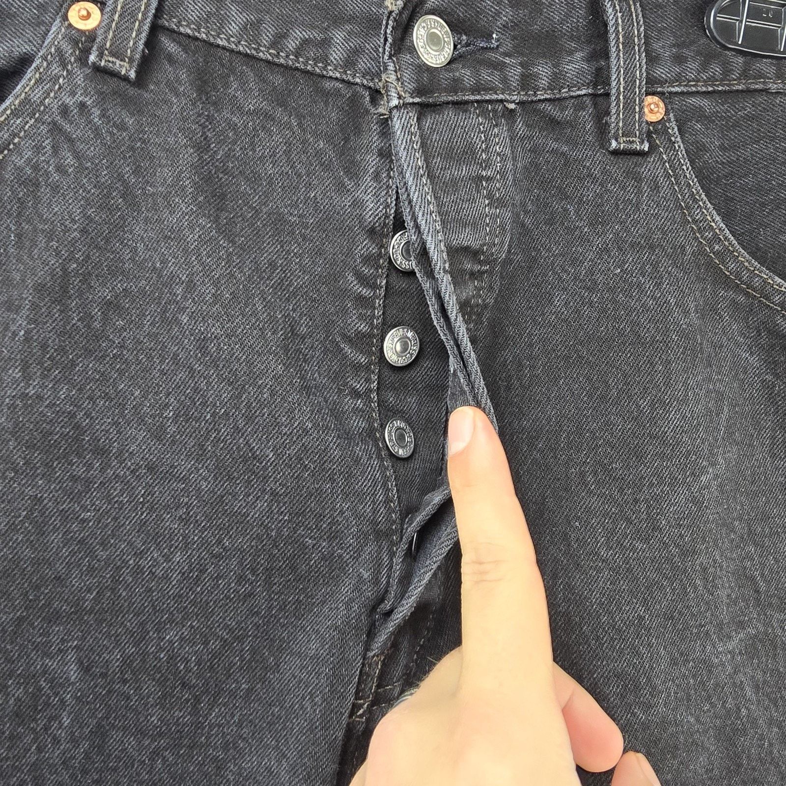 Levi's Vintage Levis 501 Jeans 38x36 (Fits 37x33.5) Black Denim Y2K Size US 38 / EU 54 - 3 Thumbnail