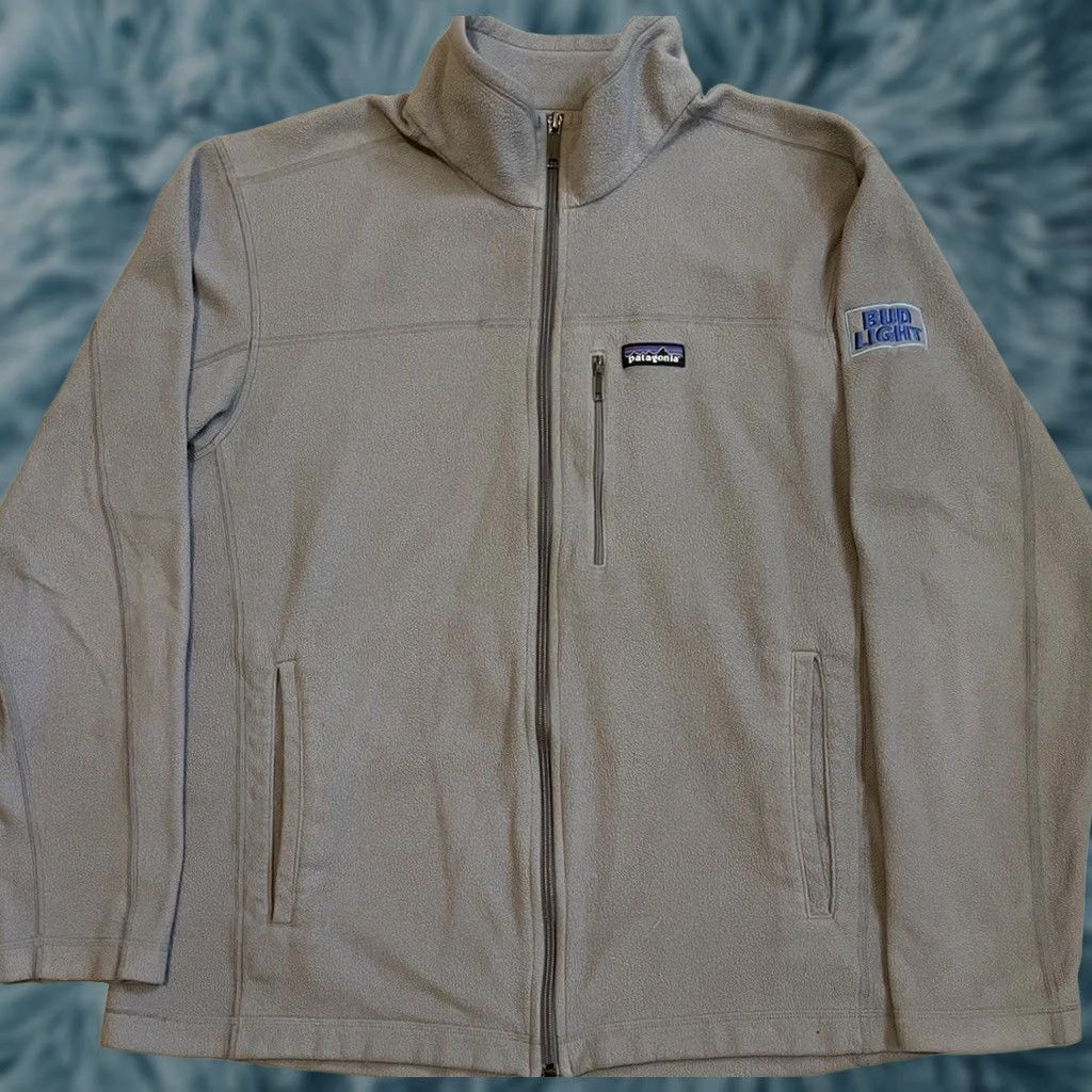 Patagonia VINTAGE Patagonia Bud Light Fleece Jacket XL Beer Bar Synchilla Ski 90s Y2K Gray Mens Size US XL / EU 56 / 4 - 1 Thumbnail