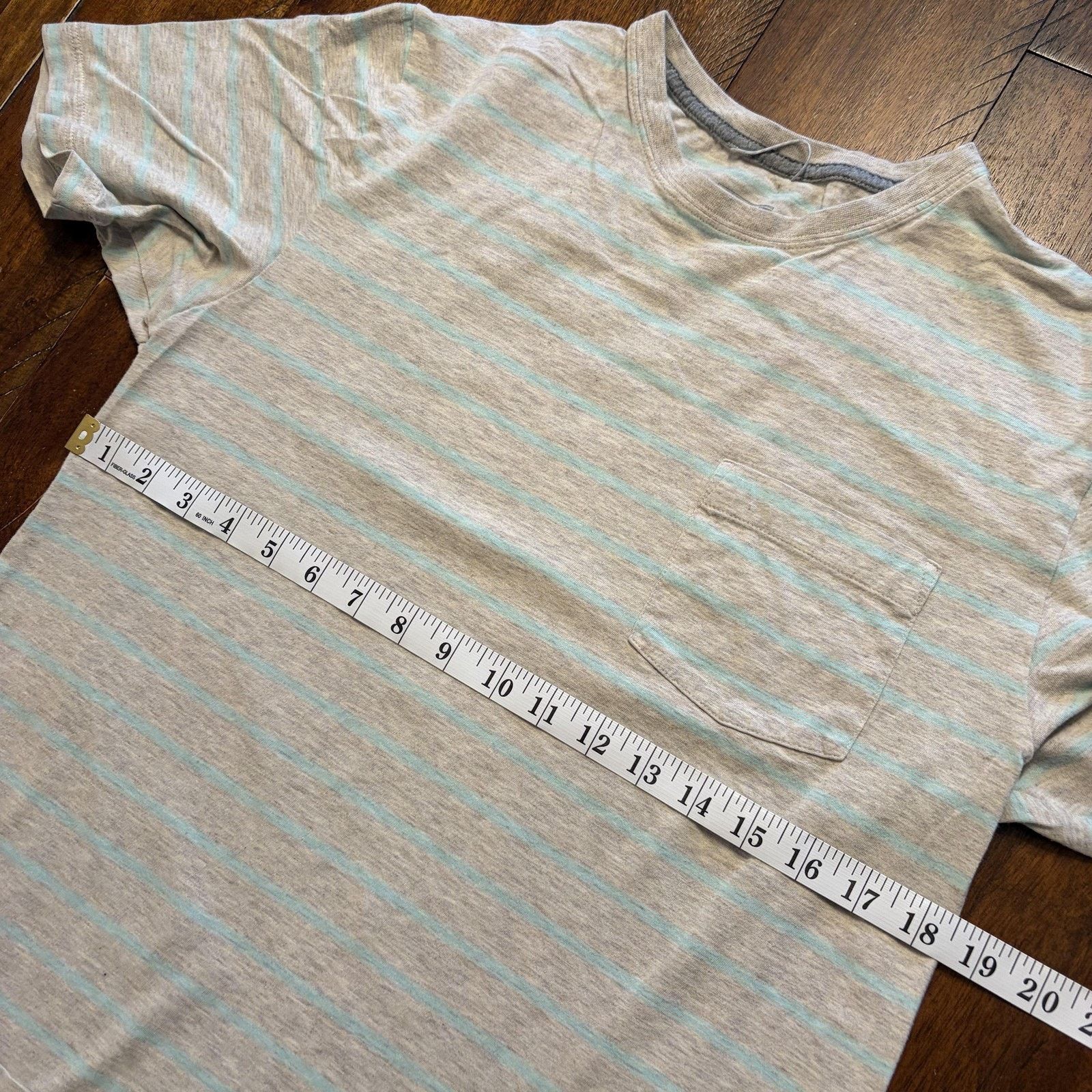 Patagonia Patagonia Mens S Gray Stripe Organic Cotton Pocket T-Shirt Size US S / EU 44-46 / 1 - 8 Thumbnail