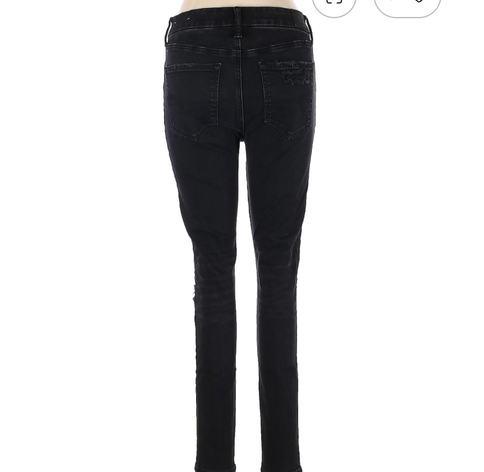 American Eagle Outfitters American Eagle Outfitters Black Skinny Jeggings Size 10 Size 32" / US 10 / IT 46 - 2 Thumbnail