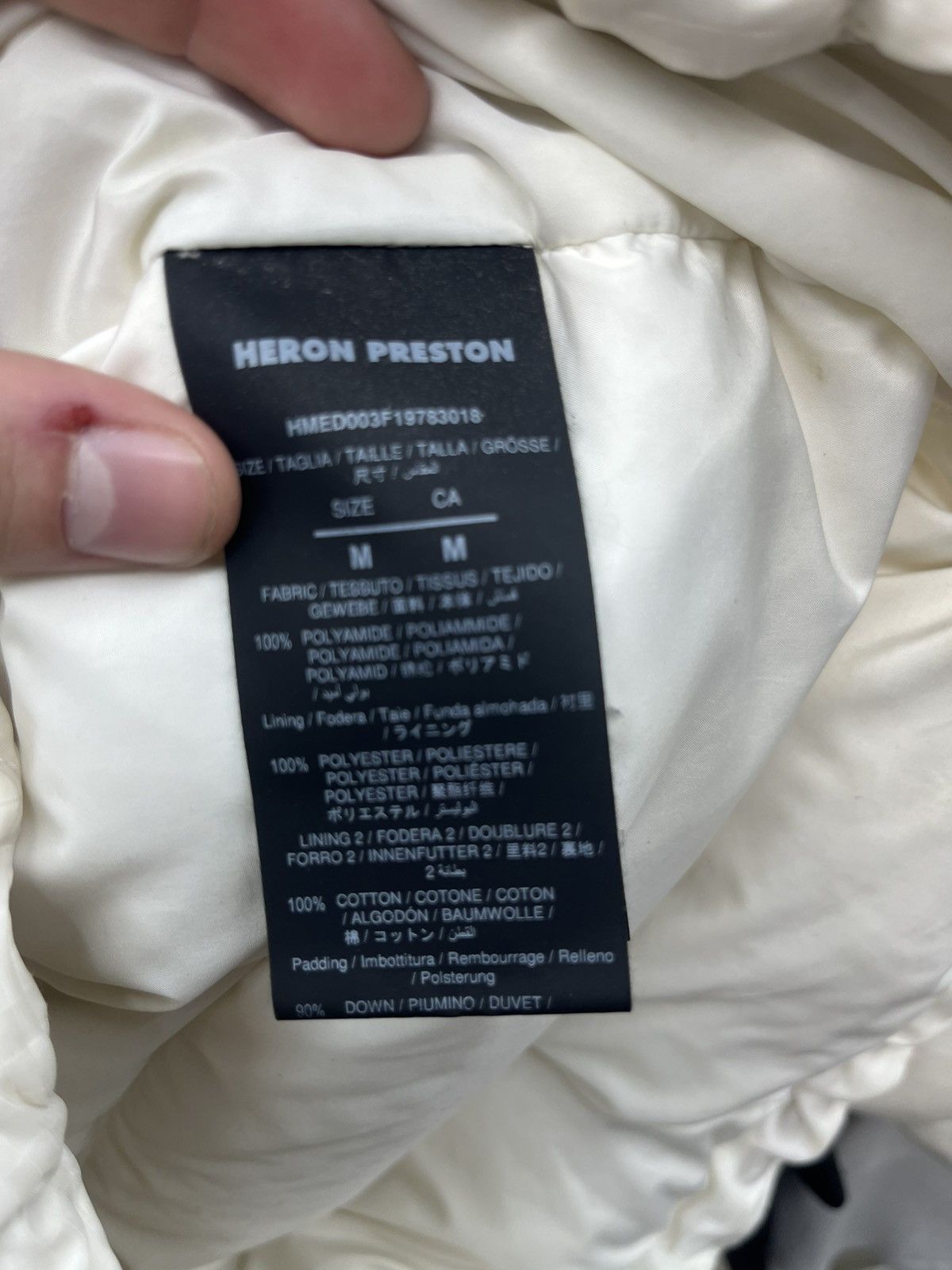Heron Preston Heron Preston x NASA Puffer Coat White Size US M / EU 48-50 / 2 - 6 Thumbnail