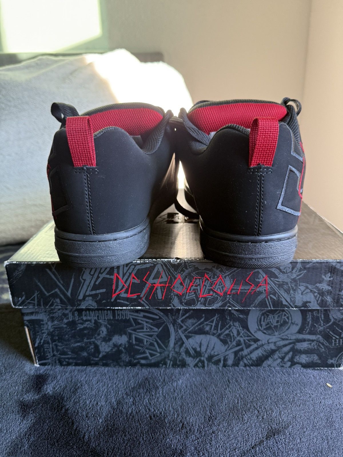 DC DC Slayer Court Graffik Size 10 Mens Black Red Brand New/Box Size US 10 / EU 43 - 3 Thumbnail