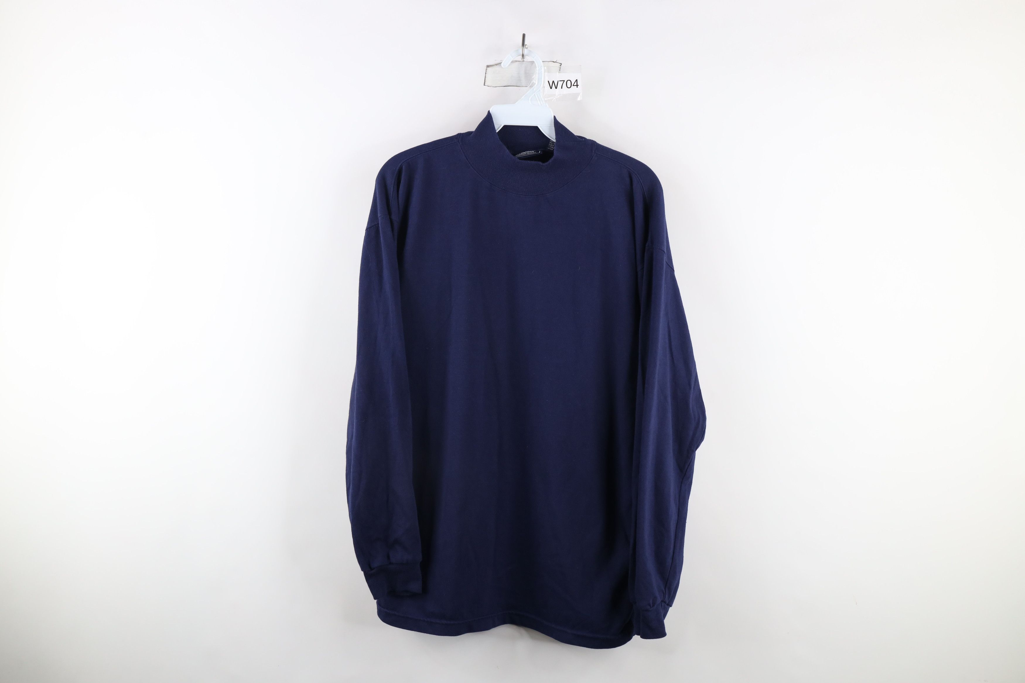 Vintage Vintage 90s Streetwear Blank Mock Neck Long Sleeve T-Shirt Size US M / EU 48-50 / 2 - 1 Thumbnail
