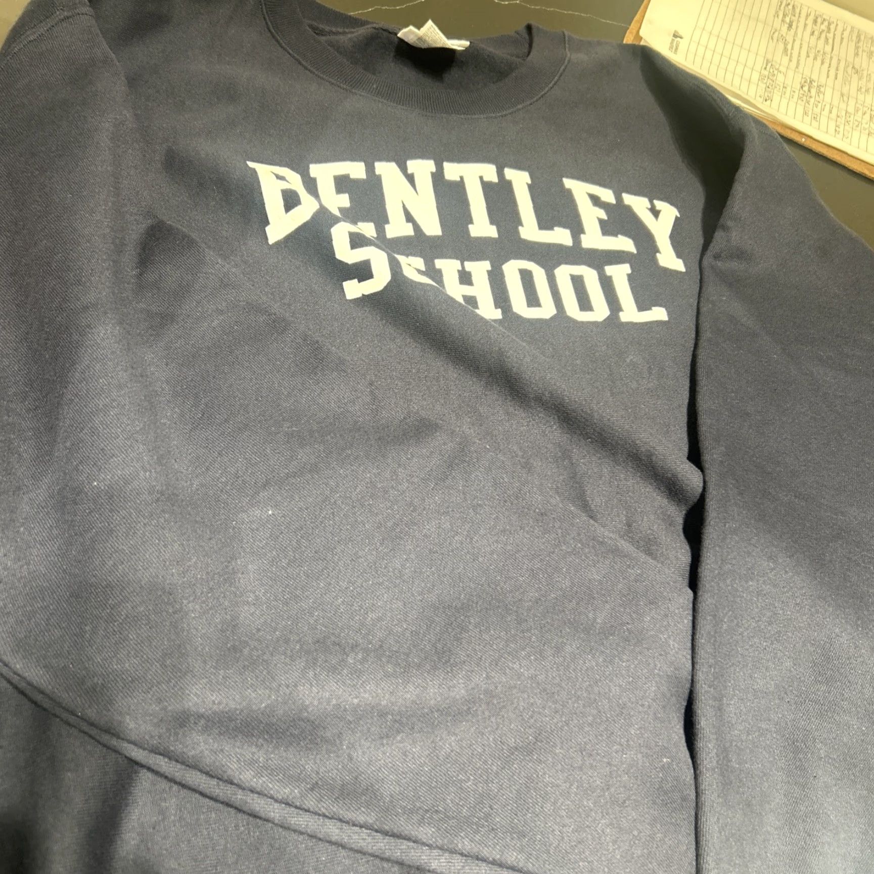 Champion VINTAGE Champion Sweatshirt 3XL Blue Bentley University Reversible Reverse Weave Warmup Pullover Men Crew Neck Long Sleeve Sweatshirt Size US XXL / EU 58 / 5 - 4 Thumbnail