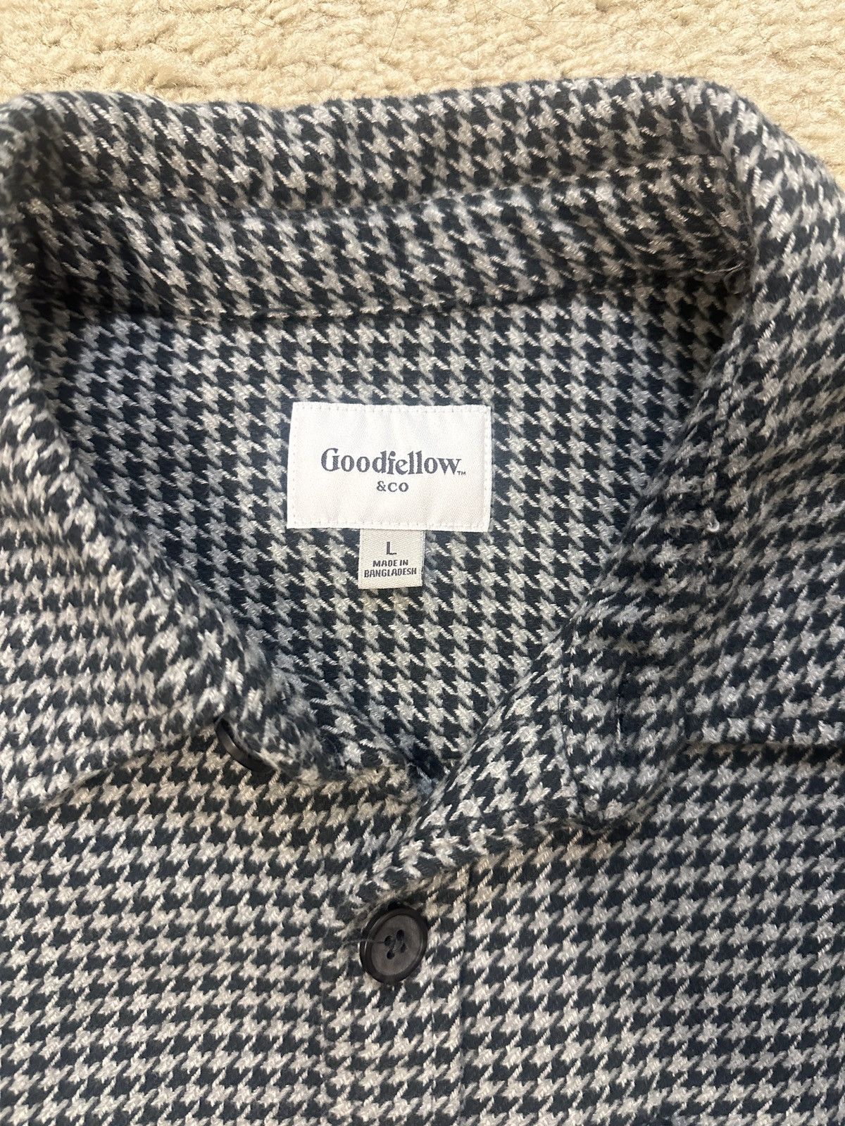 Other Goodfellow & Co Houndstooth heavyweight flannel gray black Size US L / EU 52-54 / 3 - 2 Thumbnail
