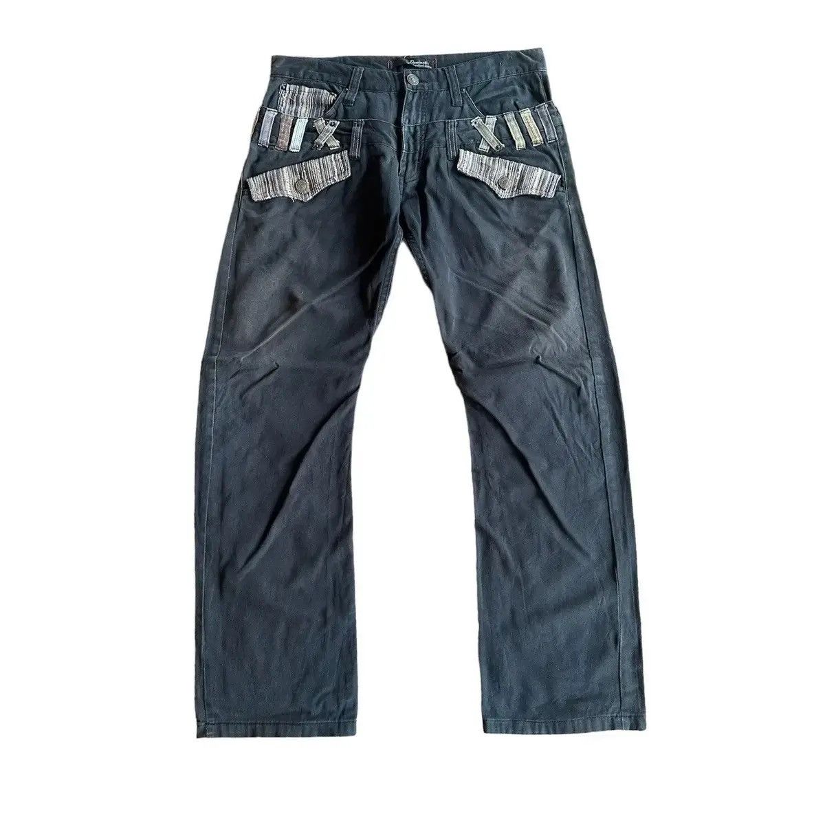 Seditionaries SICKS!! DOMINATE Jeans Double Waist Bondage Curve Leg Faded Size US 32 / EU 48 - 1 Thumbnail