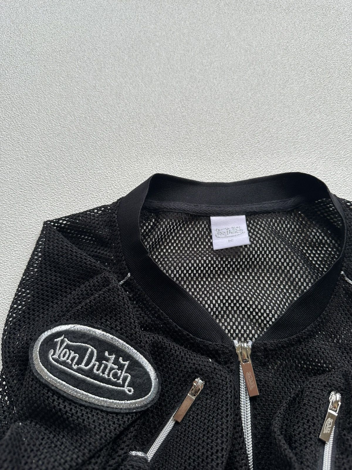 Von Dutch 2000s Von Dutch Mesh Fishnet Jacket Black Size US M / EU 48-50 / 2 - 4 Thumbnail