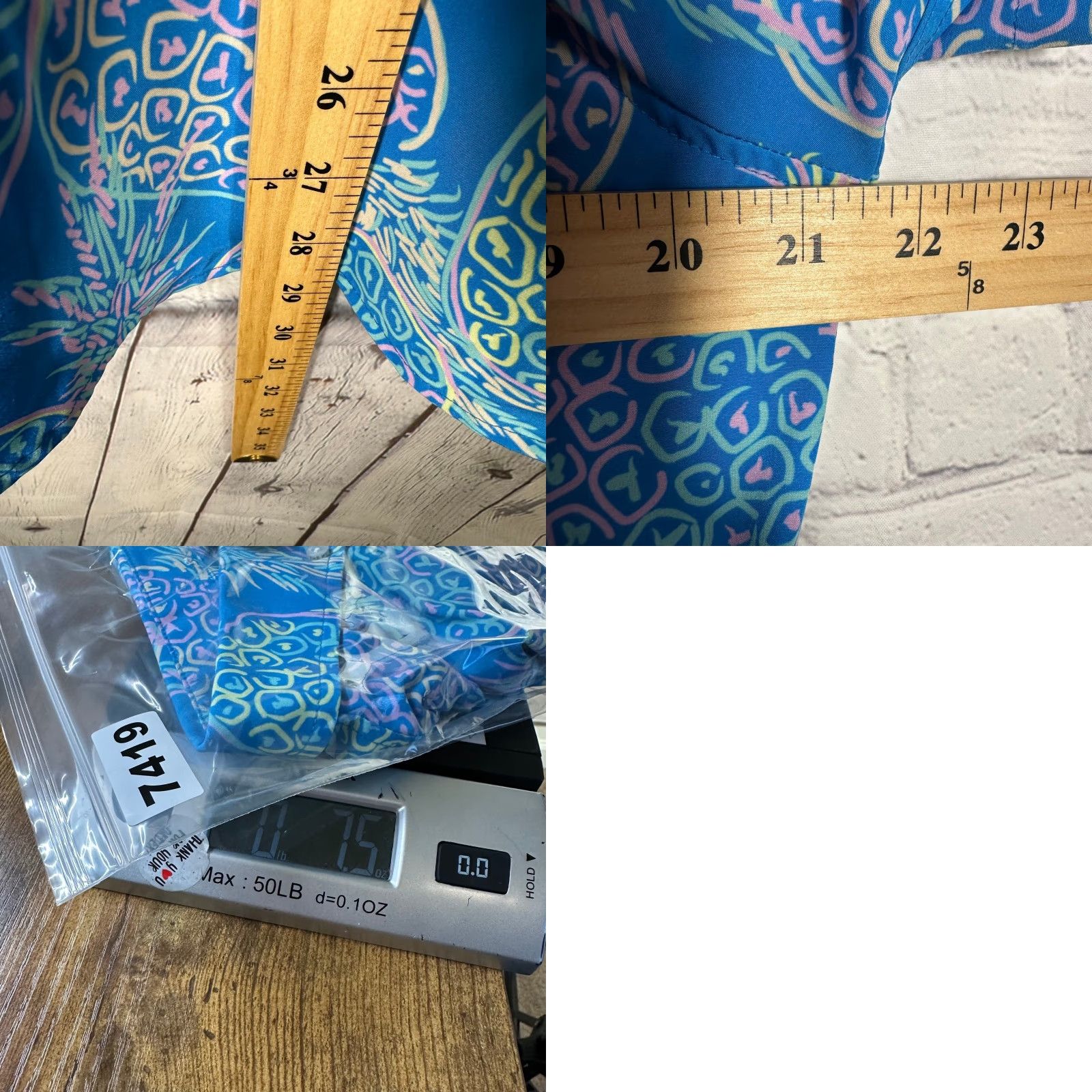 Chubbies Chubbies Button-Down Shirt Blue Neon Pineapple Print Short Sleeve Mens M Size US M / EU 48-50 / 2 - 8 Thumbnail