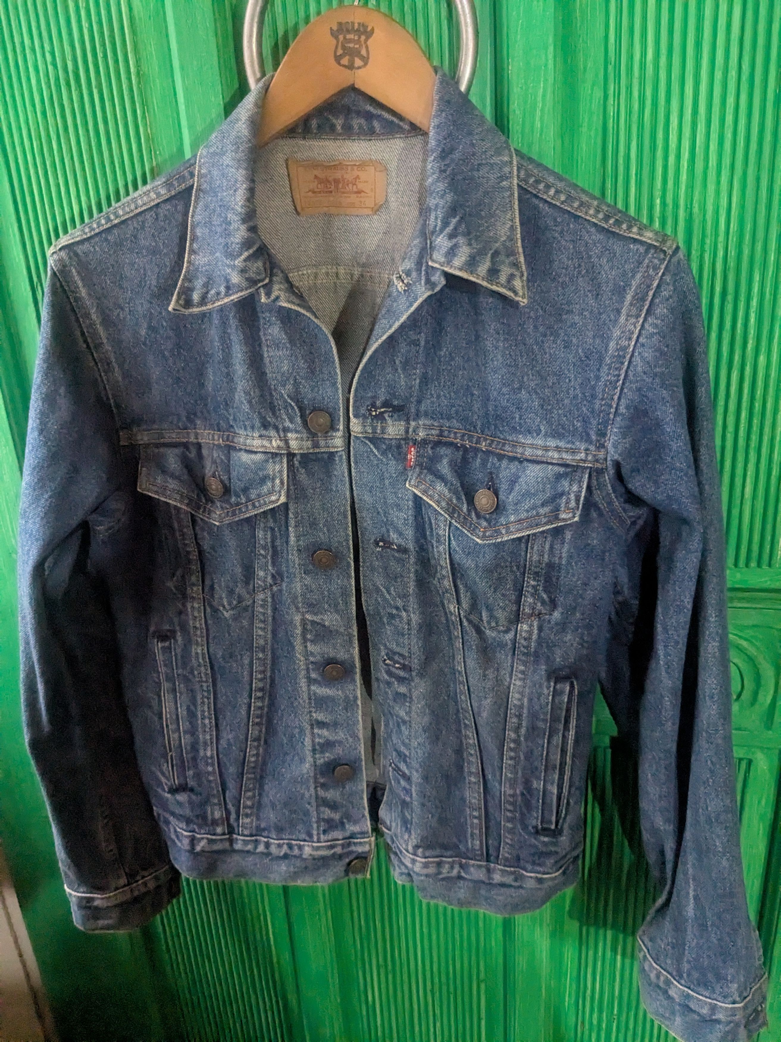 Levi's Vintage Clothing Levis denim trucker jacket 80's made in USA vintage Size US S / EU 44-46 / 1 - 1 Thumbnail