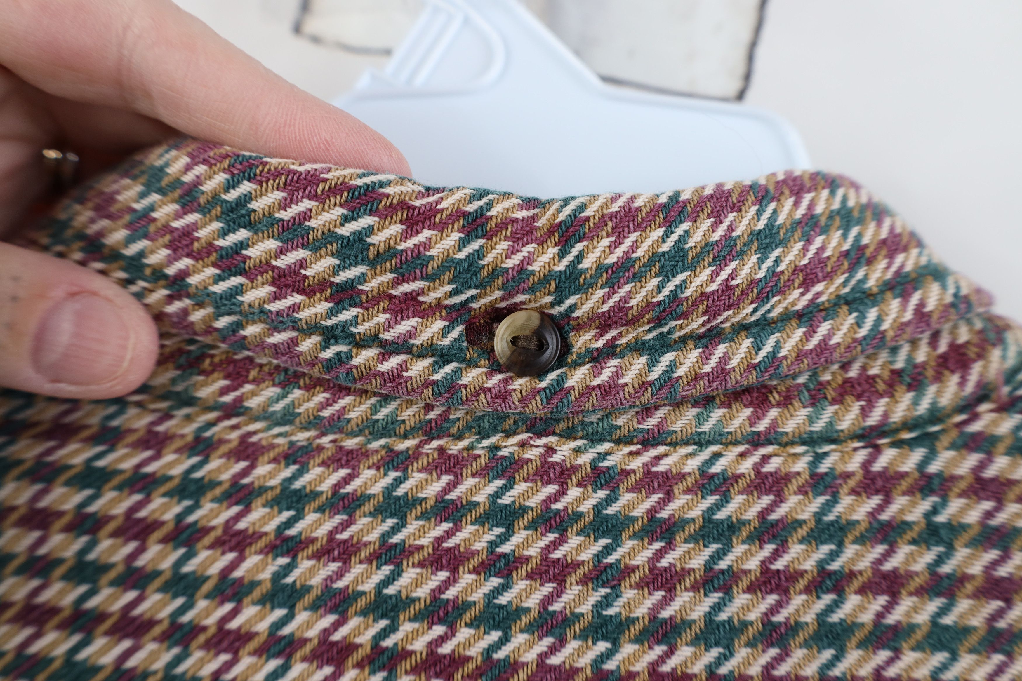 Vintage Vintage 90s Streetwear Houndstooth Flannel Button Shirt Size US M / EU 48-50 / 2 - 8 Thumbnail