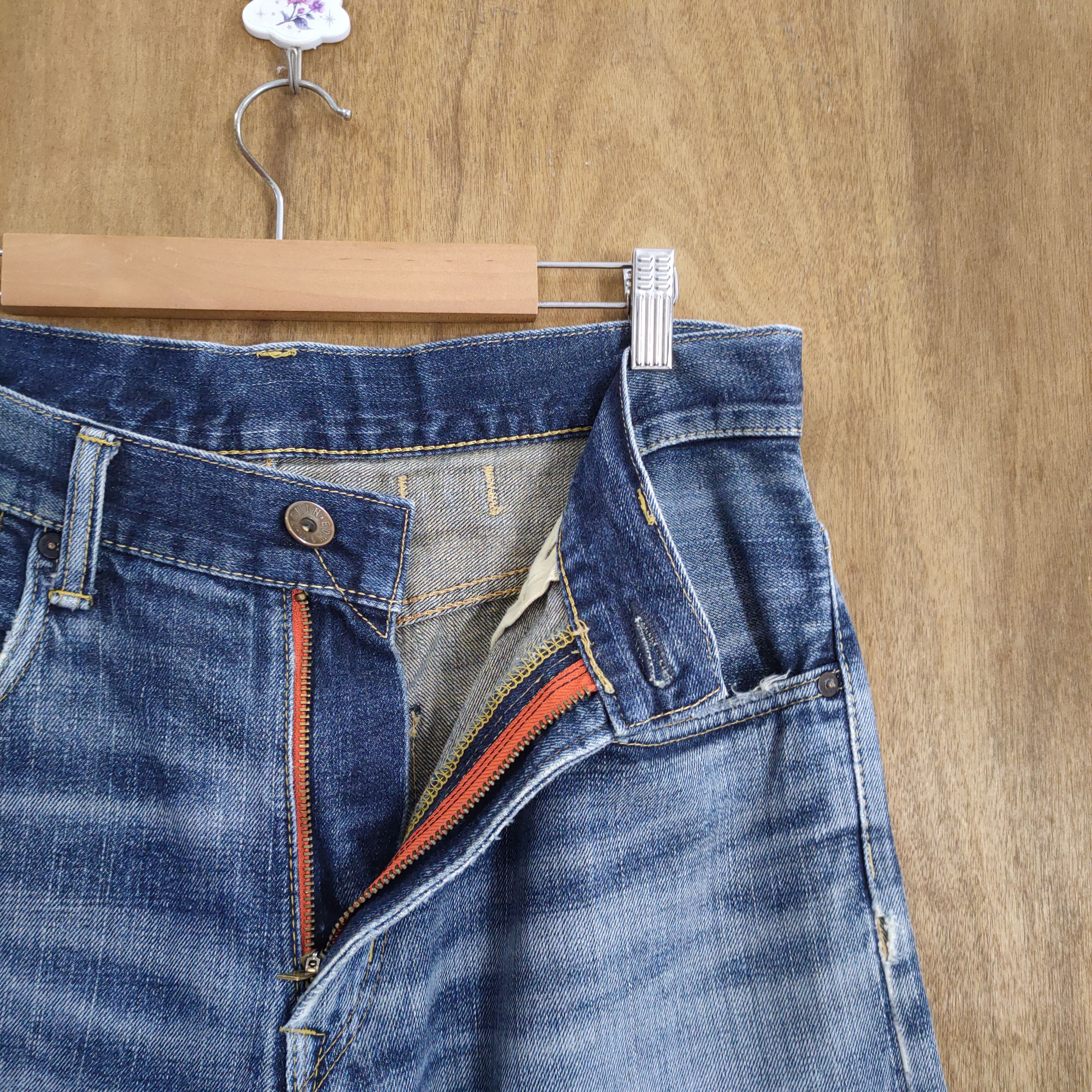 Edwin W32 VINTAGE EDWIN ORANGE TAG SELVAGE DISTRESSED JEANS PANTS Size US 32 / EU 48 - 11 Thumbnail