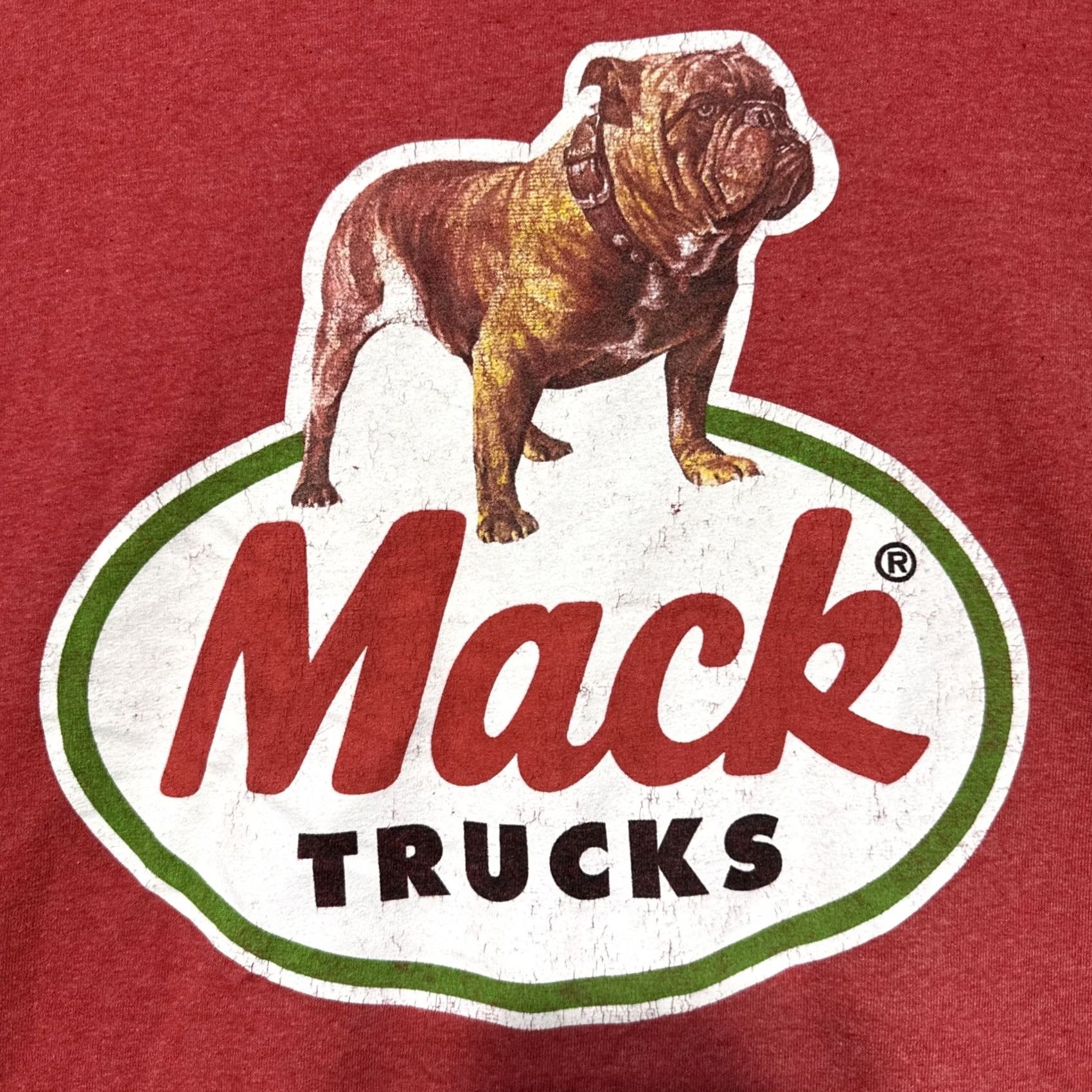 Etro Mack Trucks T-Shirt XL Red Retro Trucking Bulldog Logo Short Sleeve Heather Men Size US XL / EU 56 / 4 - 2 Thumbnail