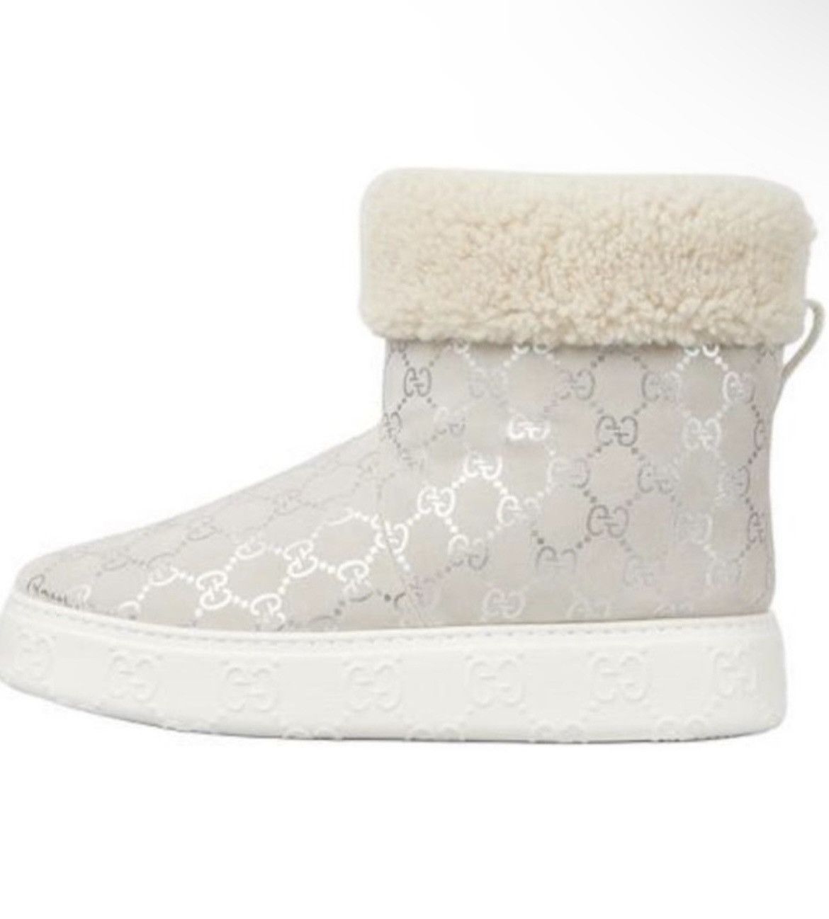 Gucci Gucci Shorts Snow Boots with Merino Trim Silver Size US 8.5 / IT 38.5 - 1 Thumbnail