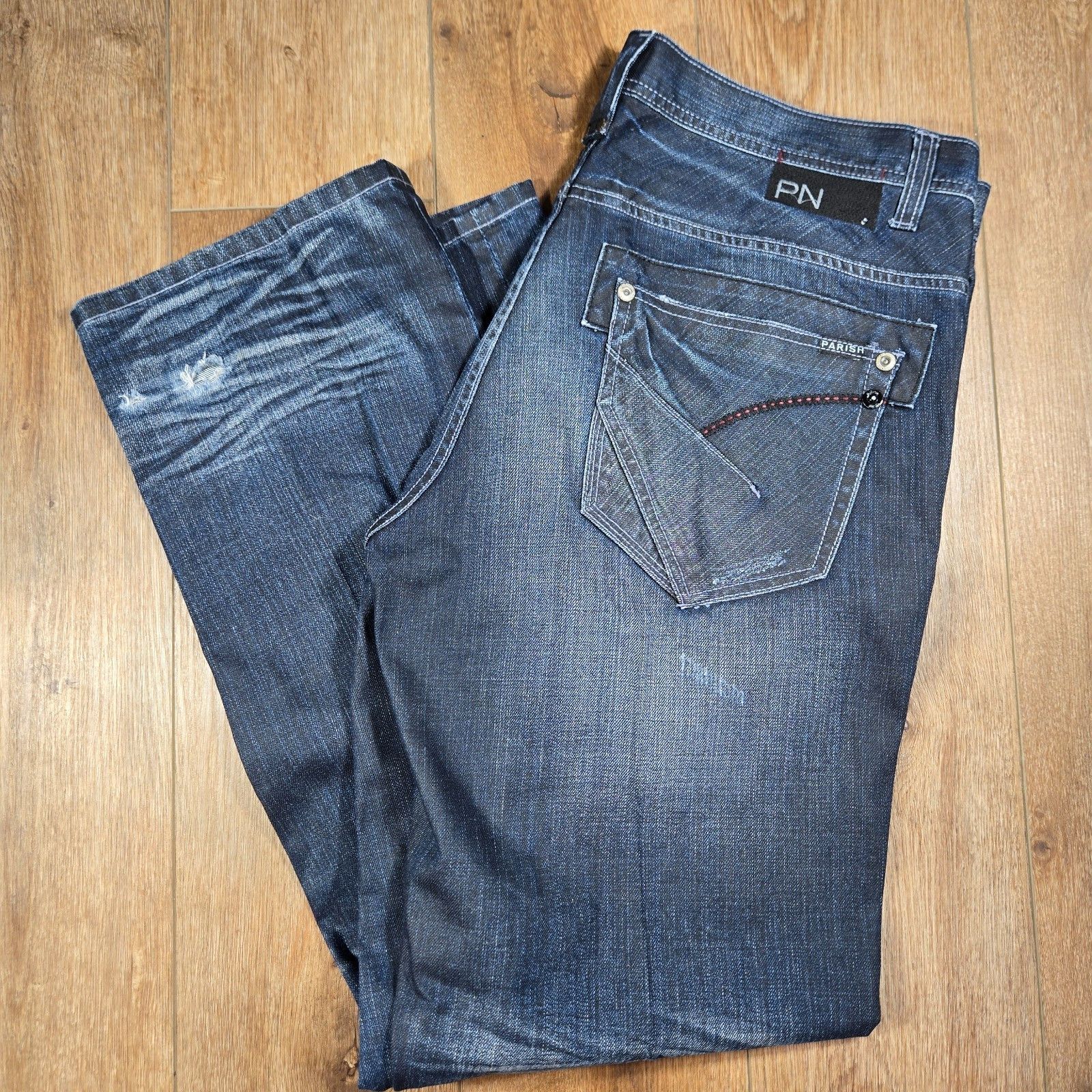 Parish Nation Parish Nation Y2K Jeans 40x34 Whiskered Hip Hop Streetwear Size US 40 / EU 56 - 1 Thumbnail