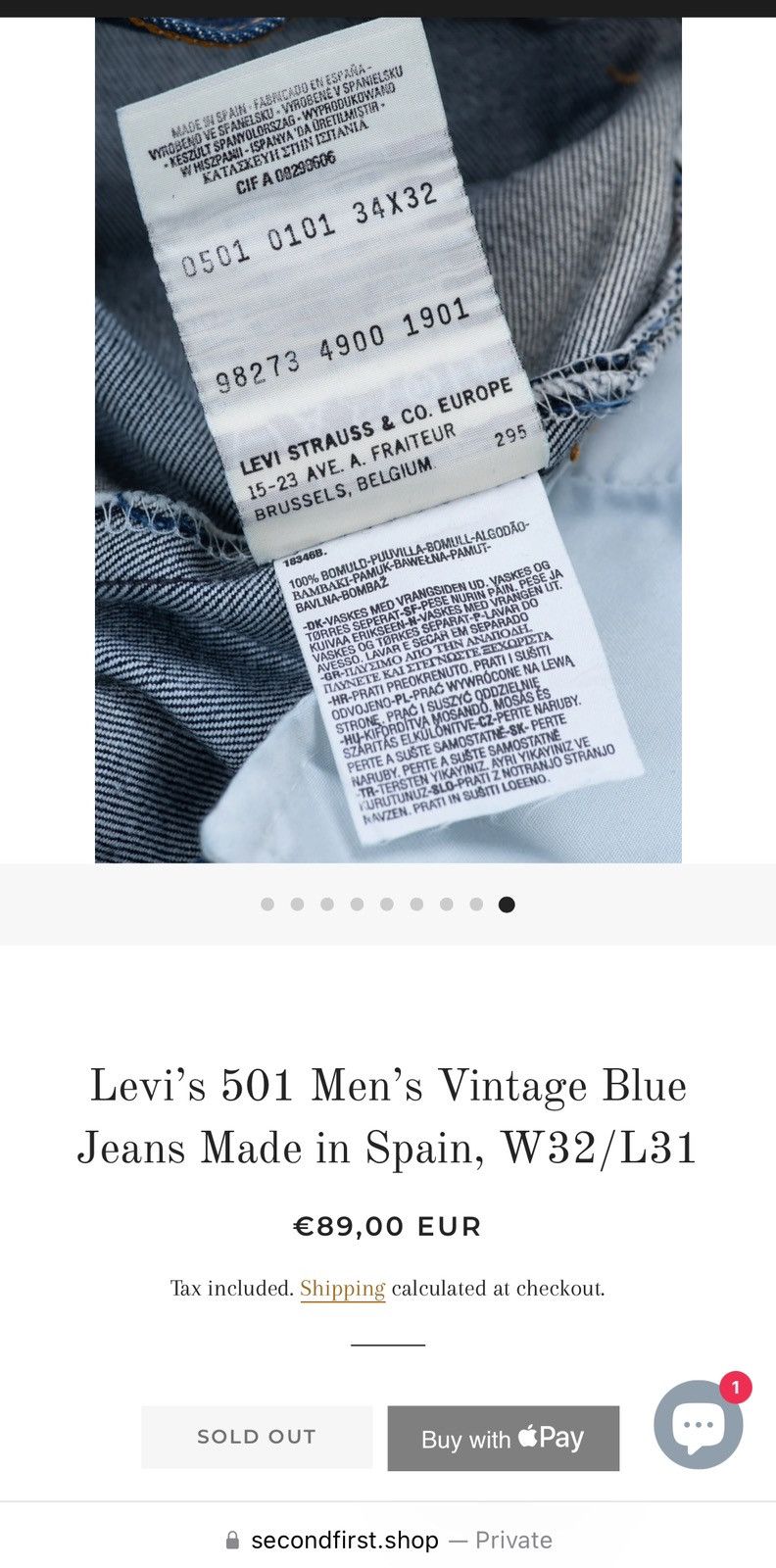 Levi's Rare 💥 Vintage Levis 501 Dark Blue 🤩 Size 24" / US 00 / IT 34 - 12 Thumbnail