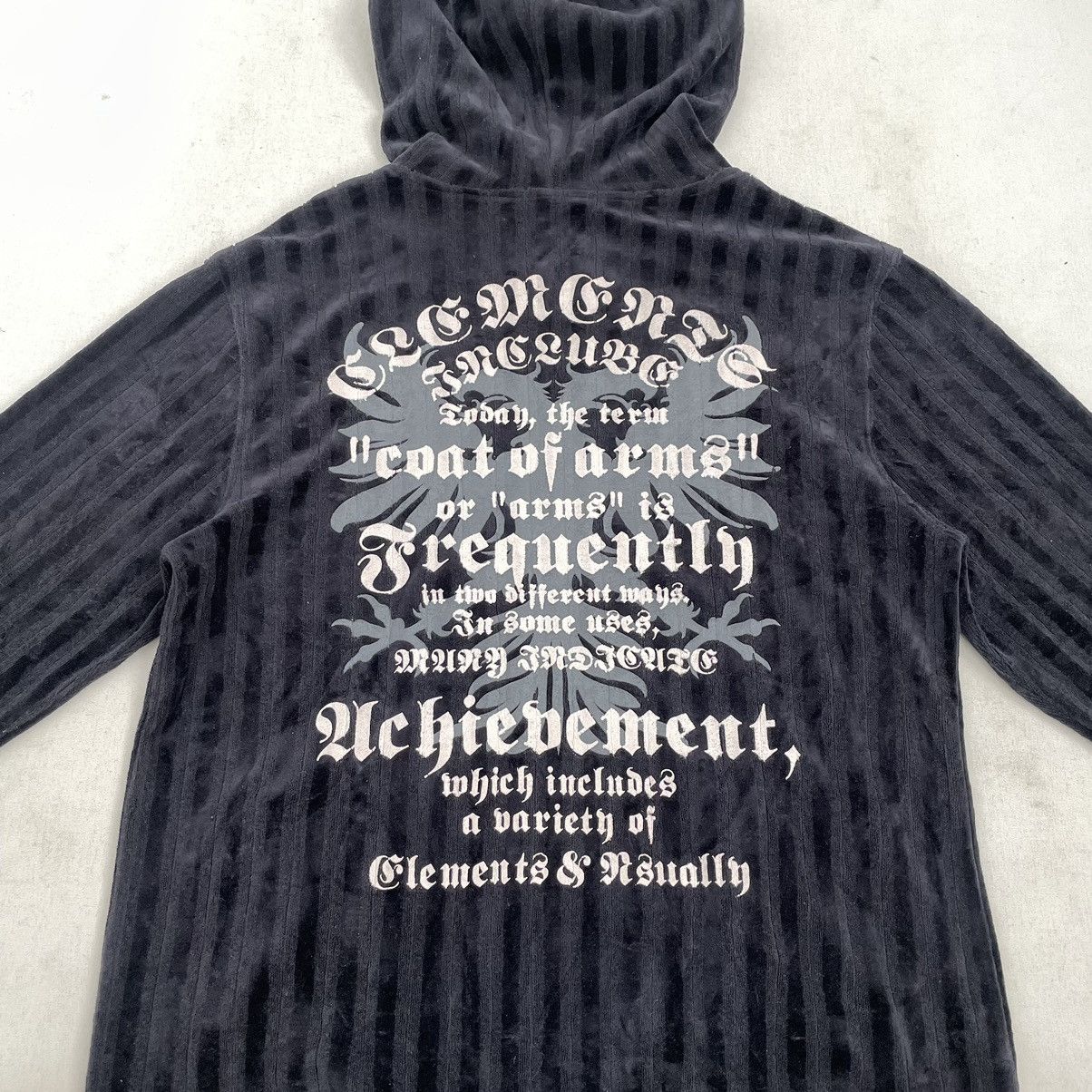 If Six Was Nine × Japanese Brand × Le Grande Bleu (L.G.B.) Black velvet zip hoodie with poems on it Size US M / EU 48-50 / 2 - 5 Thumbnail