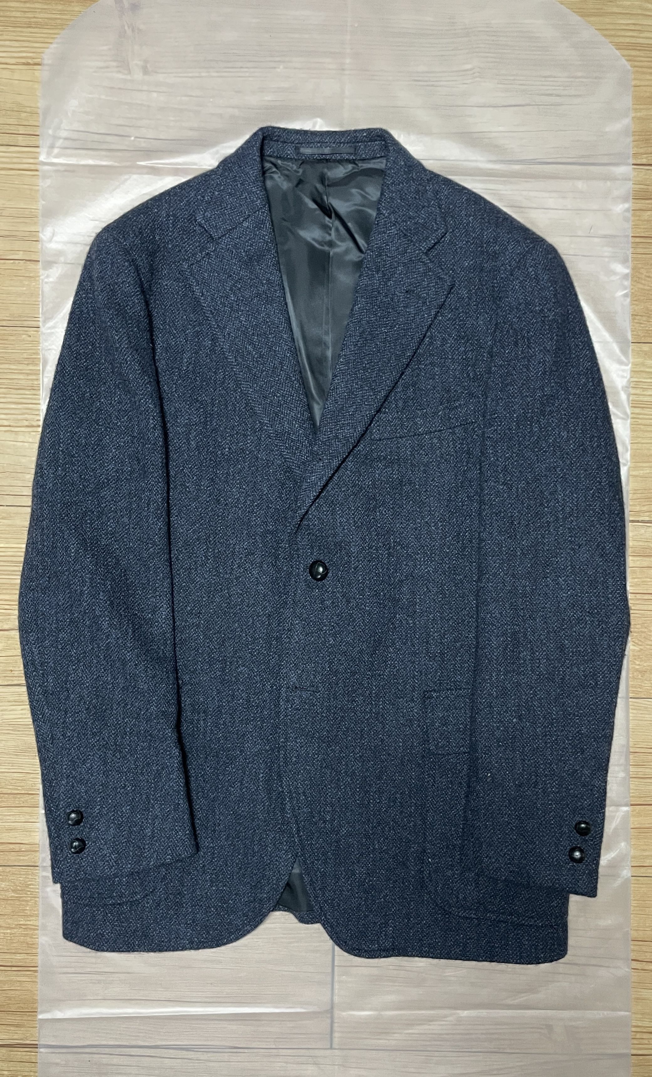 J. Press J.Press Lovat Tweed herringbone Navy 3 piece suit L-XL Size 40L - 23 Thumbnail