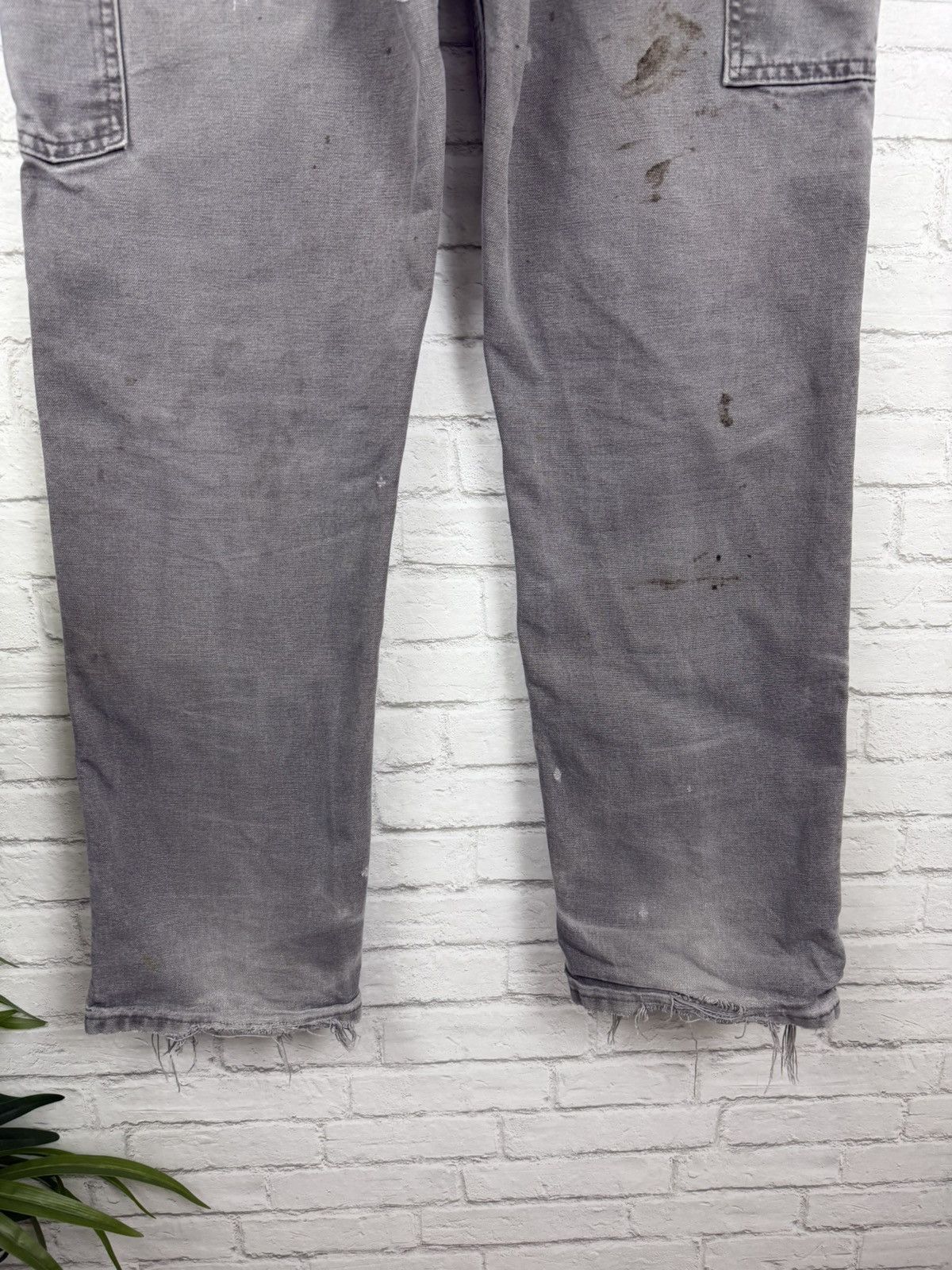 Carhartt (32x31) CRAZY THRASHED FADED Carhartt Double Knee Pants Size US 32 / EU 48 - 13 Thumbnail