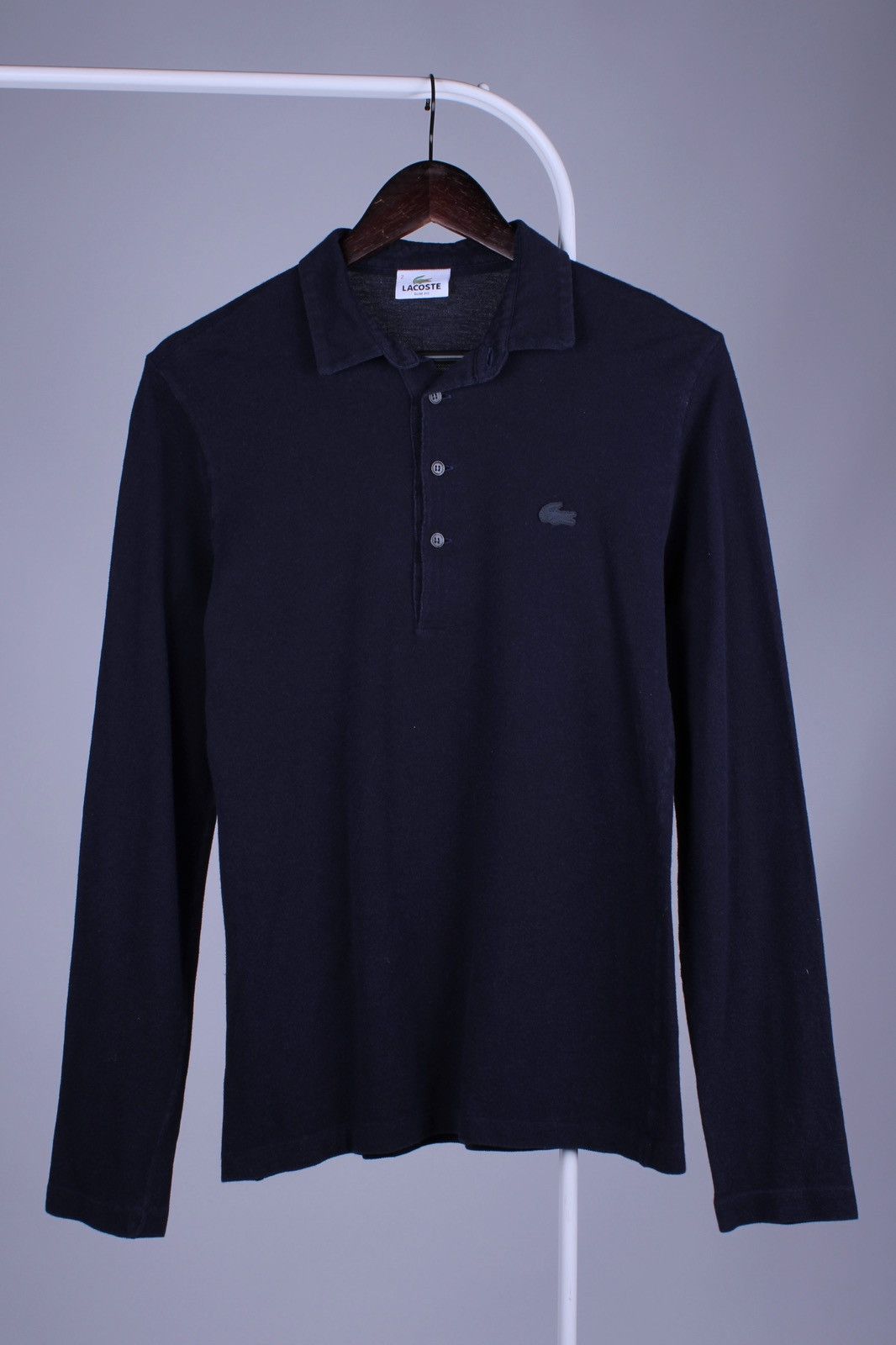 Designer × Lacoste LACOSTE Leather Logo Cotton Silk Wool Blend Polo Shirt Size US S / EU 44-46 / 1 - 1 Thumbnail