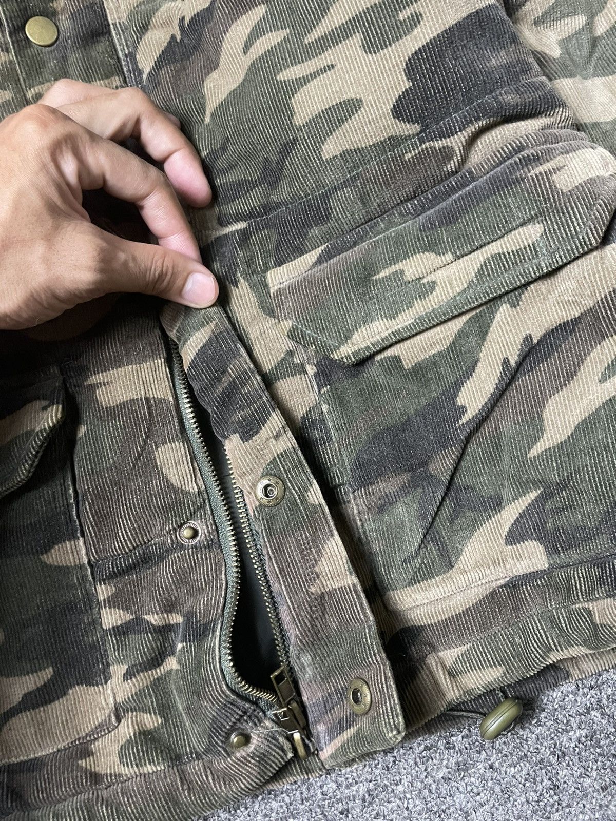 Japanese Brand × Vintage MISS ARTEMIS Brand Camo Fur Hooded Jacket (97) Size US XXS / EU 40 - 8 Thumbnail