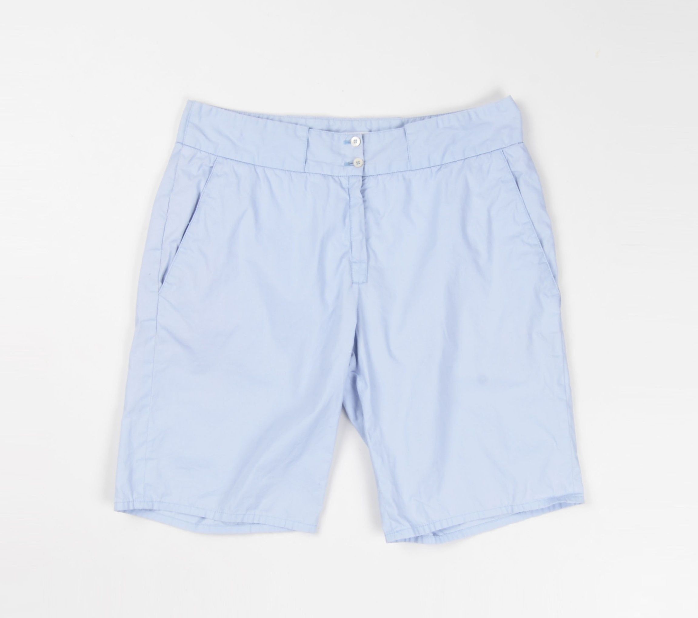 Miu Miu Vintage MIU MIU 90's 2000's Blue Coquette Bermuda Shorts Size 26" / US 2 / IT 38 - 1 Thumbnail