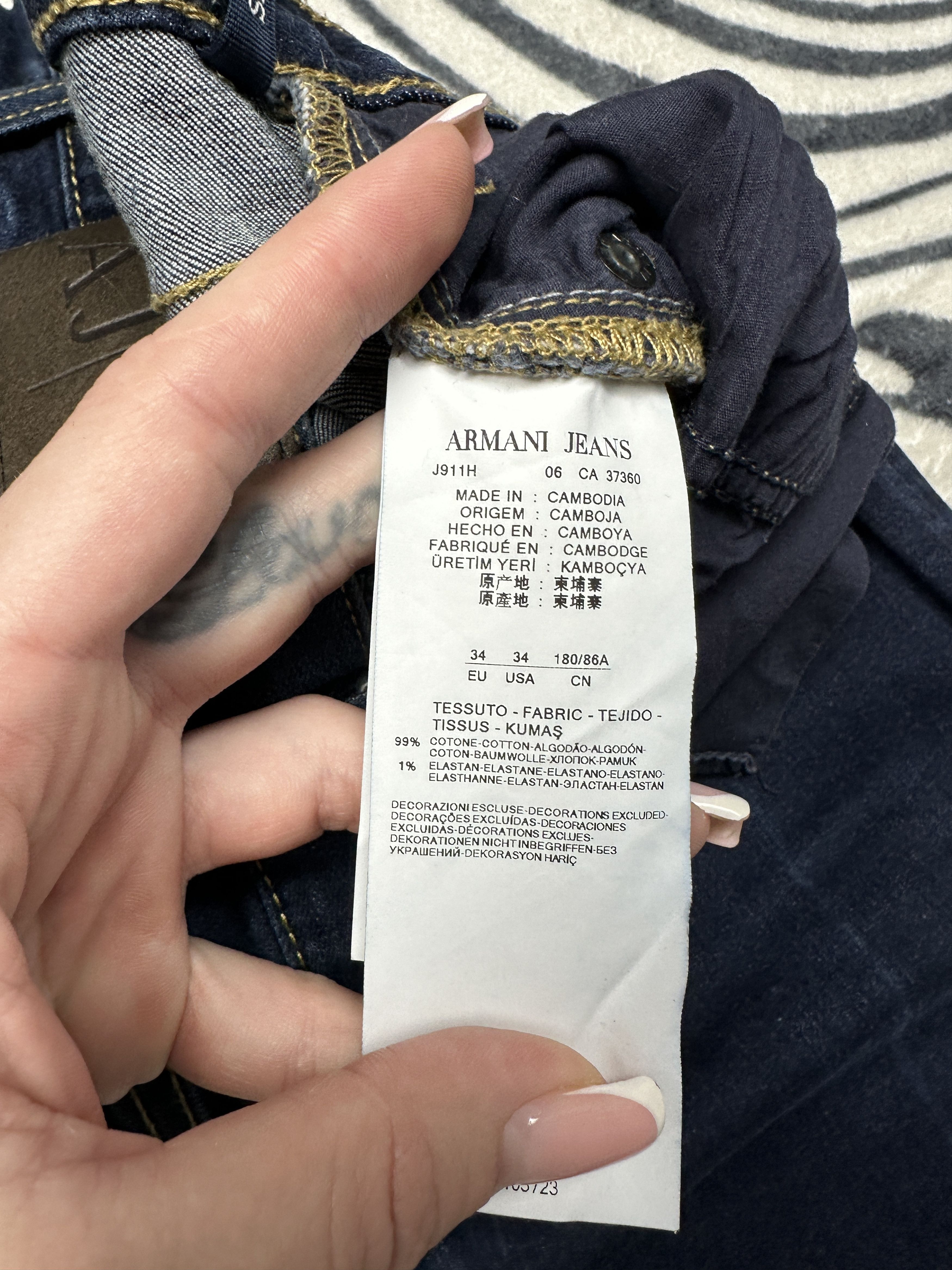 Armani Armani Jeans Mens Denim Pants Jeans Size US 34 / EU 50 - 10 Thumbnail