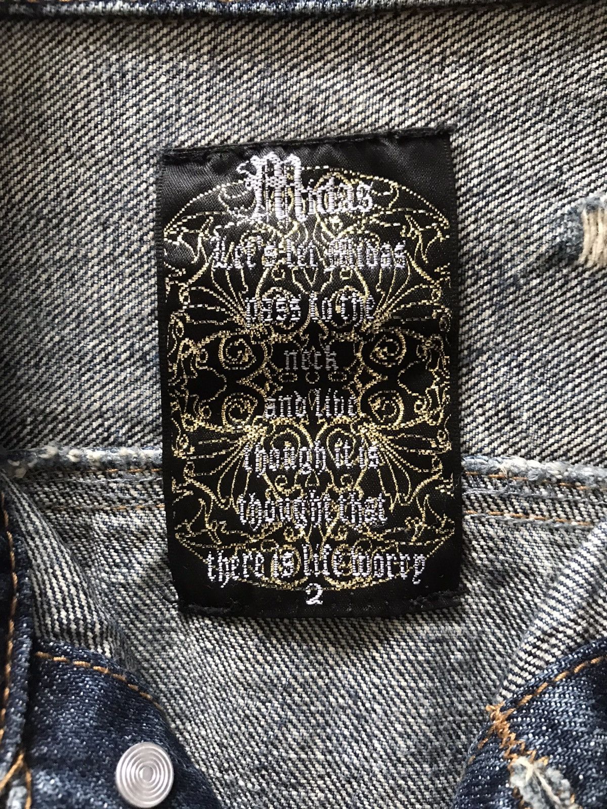 14th Addiction JAPANESE BRAND MIDAS DISTRESSED STYLE JEANS Size US M / EU 48-50 / 2 - 3 Thumbnail