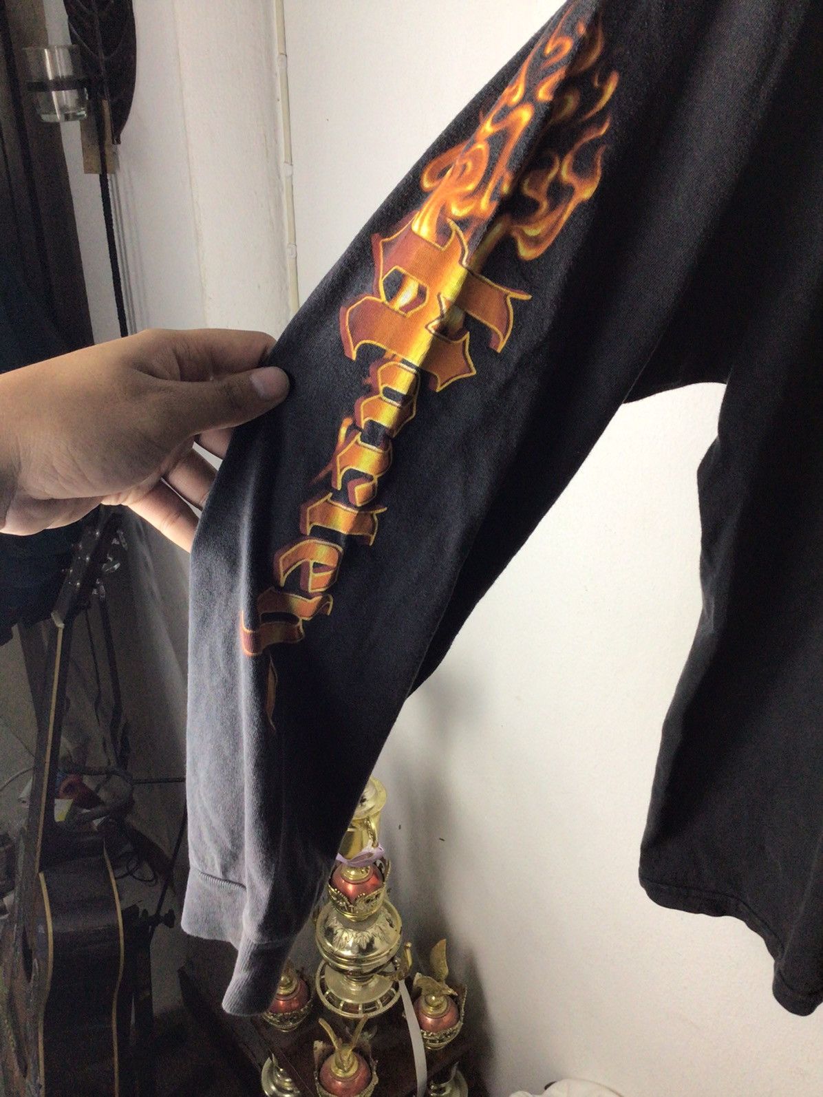 Harley Davidson × Rap Tees × Vintage Harley-Davidson long sleeve fire pattern 2006 Size US XL / EU 56 / 4 - 7 Thumbnail
