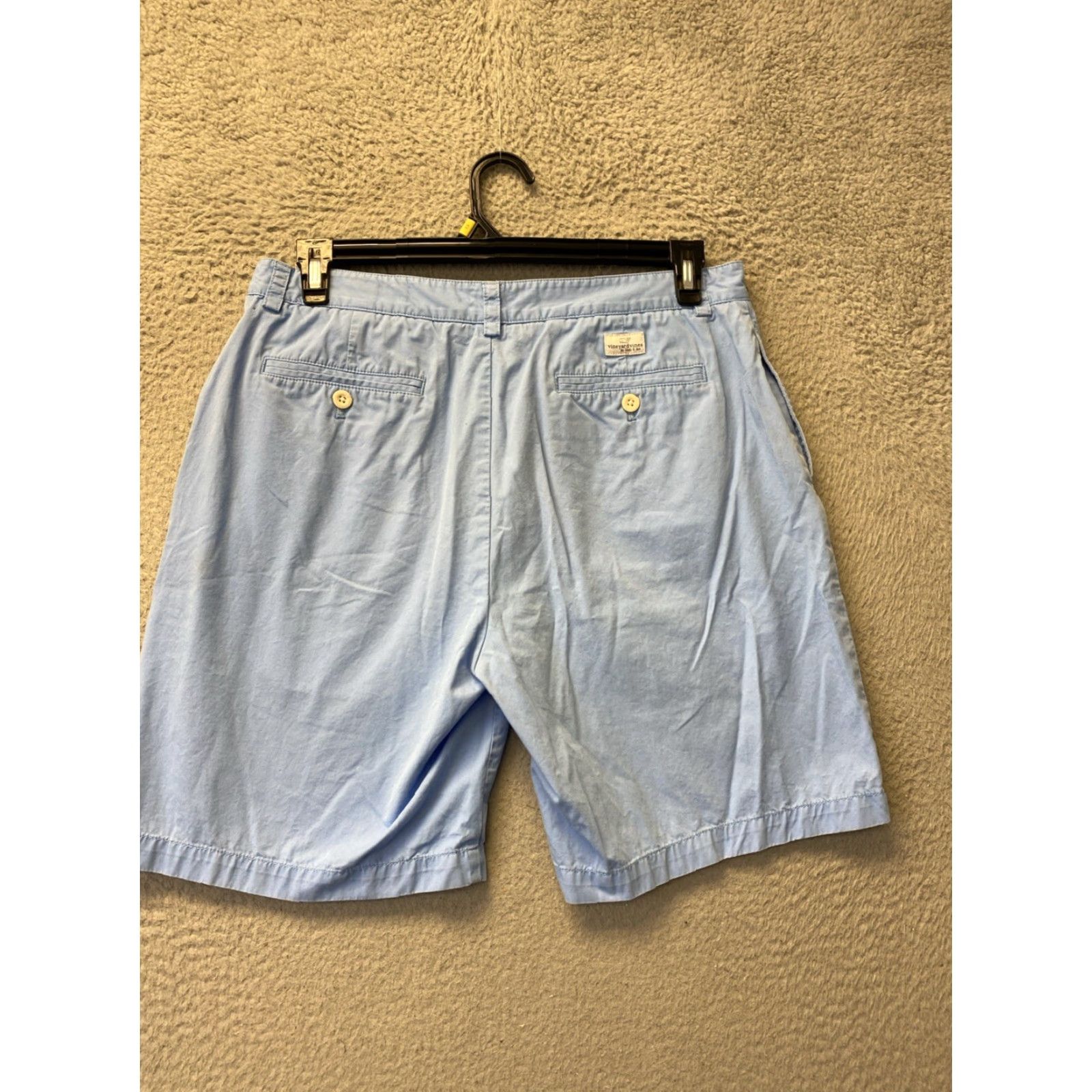 Vineyard Vines VINEYARD VINES On The Go Chino Shorts Mens 34 Blue Solid Golf Travel Size US 34 / EU 50 - 7 Thumbnail