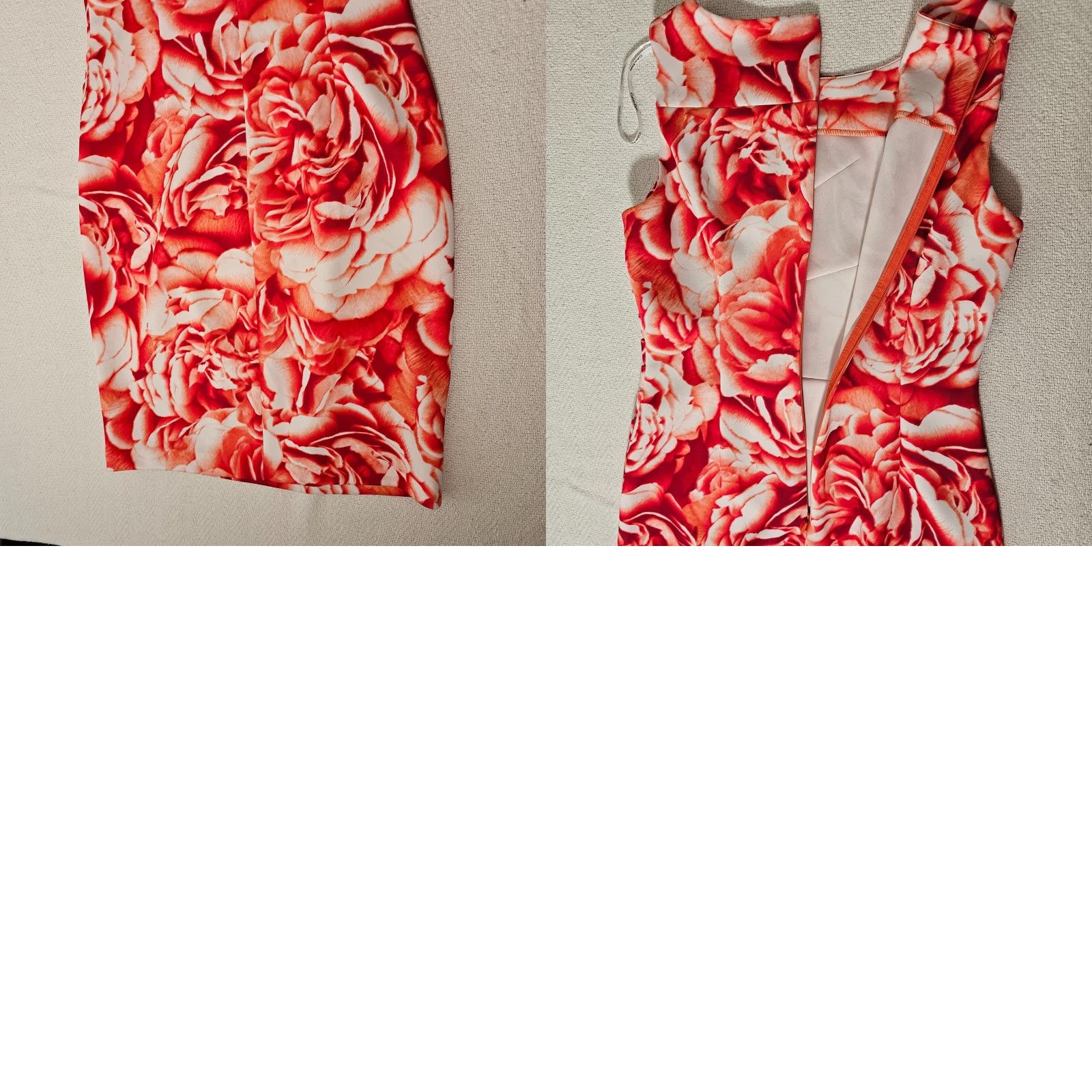 Calvin Klein Calvin Klein Dress Women 10 Sheath Sleeveless Floral Pink Knee Length Back Zip Womens Size L / US 10 / IT 46 - 8 Thumbnail