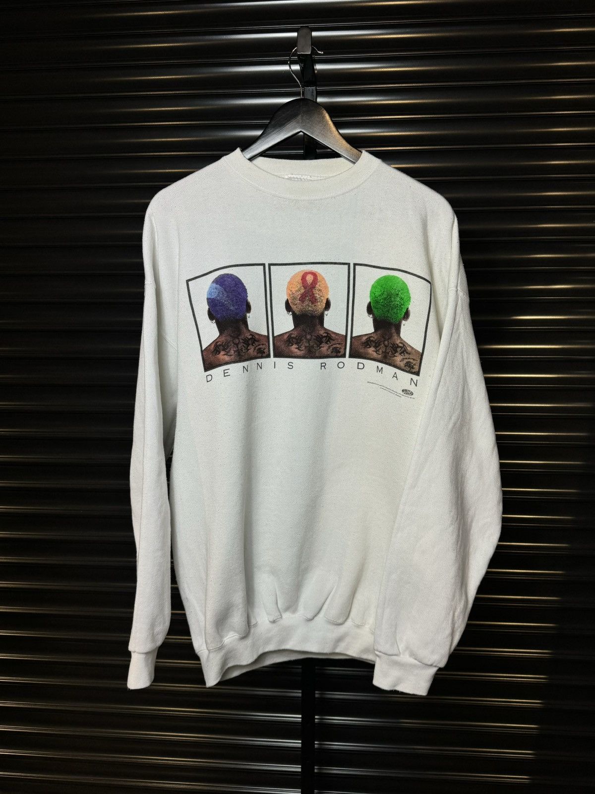 Vintage 90s Dennis Rodman Hair Chicago Bulls Crewneck XL