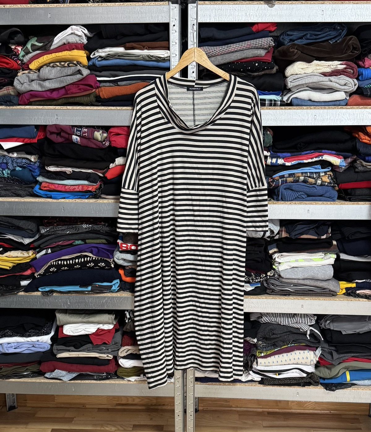 Rundholz Rundholz oversized relaxed striped avantgarde dress 👗 tunic Size ONE SIZE - 14 Thumbnail