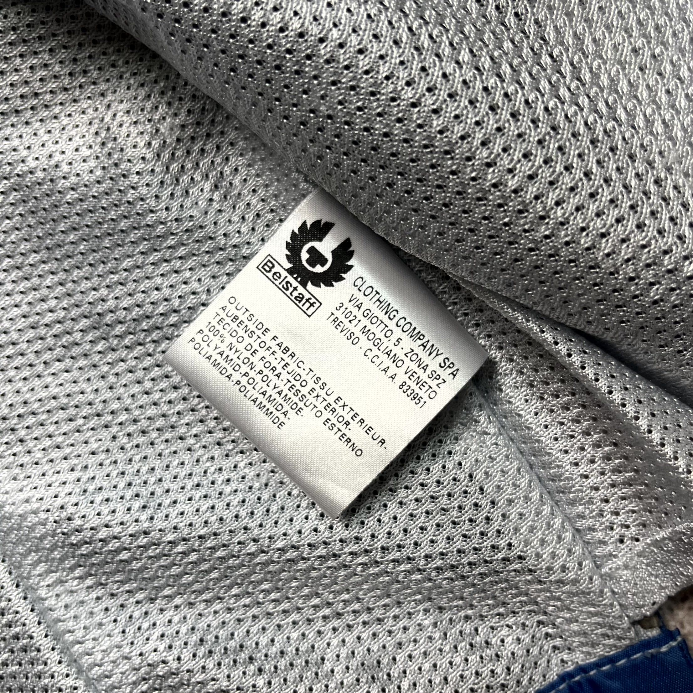 Belstaff Blue Biker Bomber Multipocket Jacket Size 8 XS