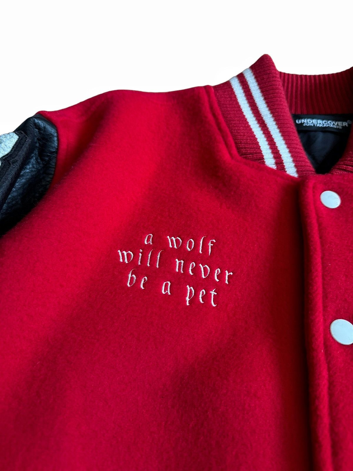 Undercover x K. Tolnoe “Wolf Pet” Rose Varsity Jacket Size US XL / EU 56 / 4 - 7 Thumbnail