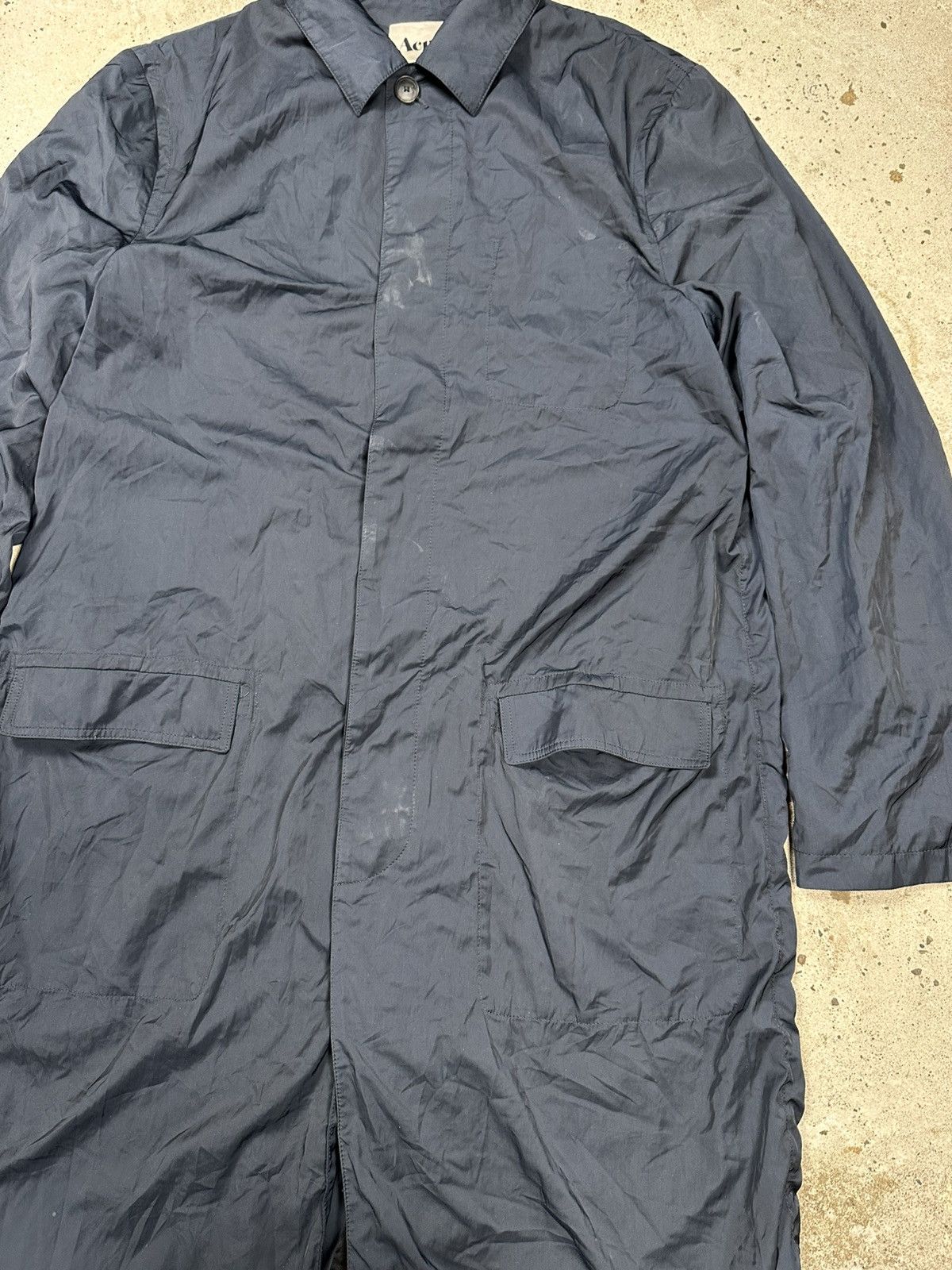 Acne Studios Acne Studios Navy Rain Coat Windbreaker Size US L / EU 52-54 / 3 - 5 Thumbnail