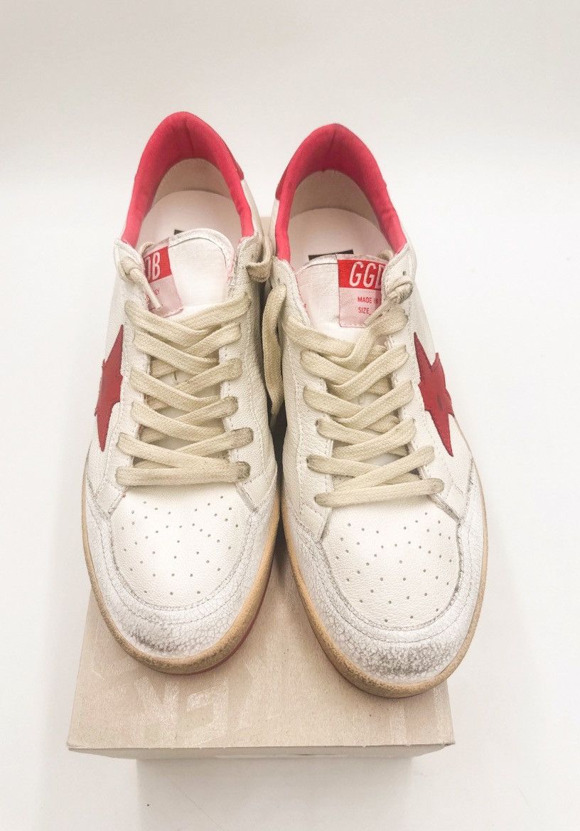 Golden Goose Golden Goose Ballstar White/Red Size US 9 / IT 39 - 4 Thumbnail