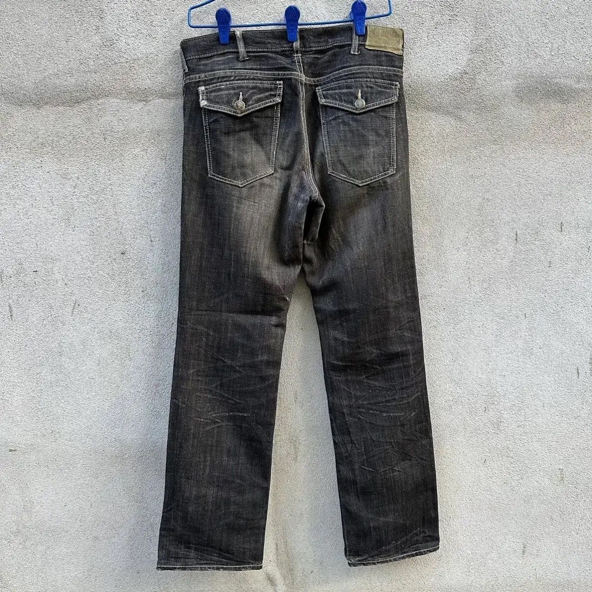 Denime DENIM LAB JEANS RIPPED JAPANESE RARE DENIM VINTAGE PANTS Size US 33 - 13 Thumbnail