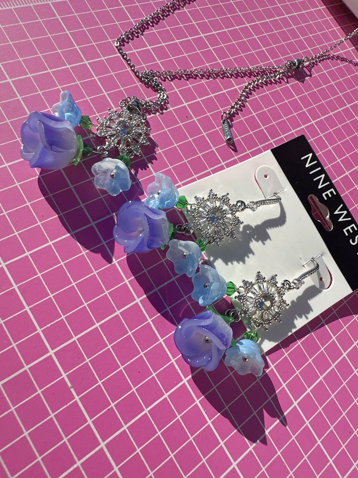 Nine West Nine West 2pc set necklace + earring blue gradient Morning G Size ONE SIZE - 6 Thumbnail