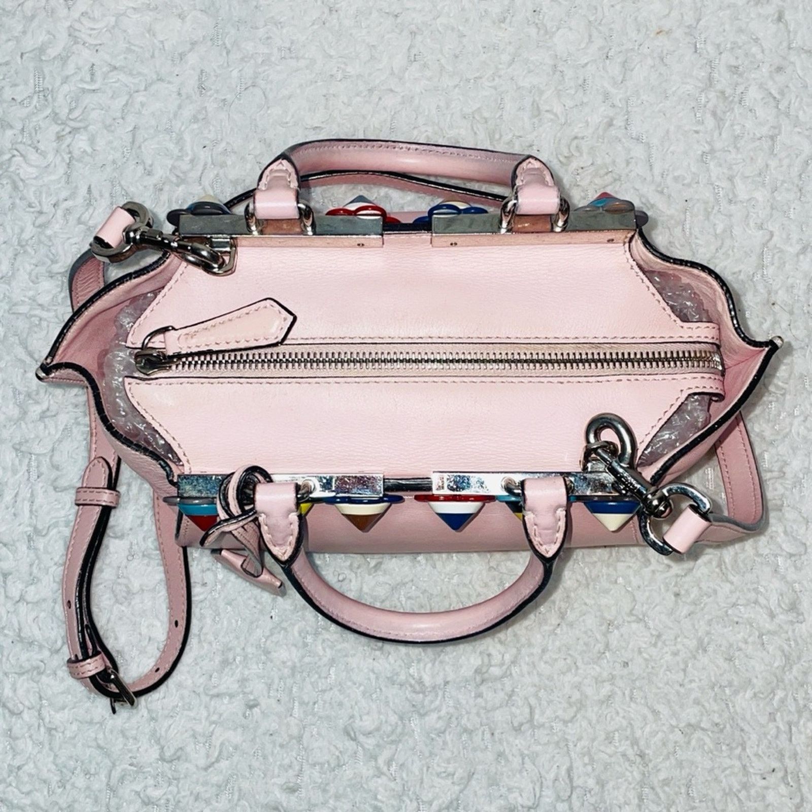 Fendi Fendi 3Jours Flowerland Mini Tote Pink Crossbody Size ONE SIZE - 4 Thumbnail