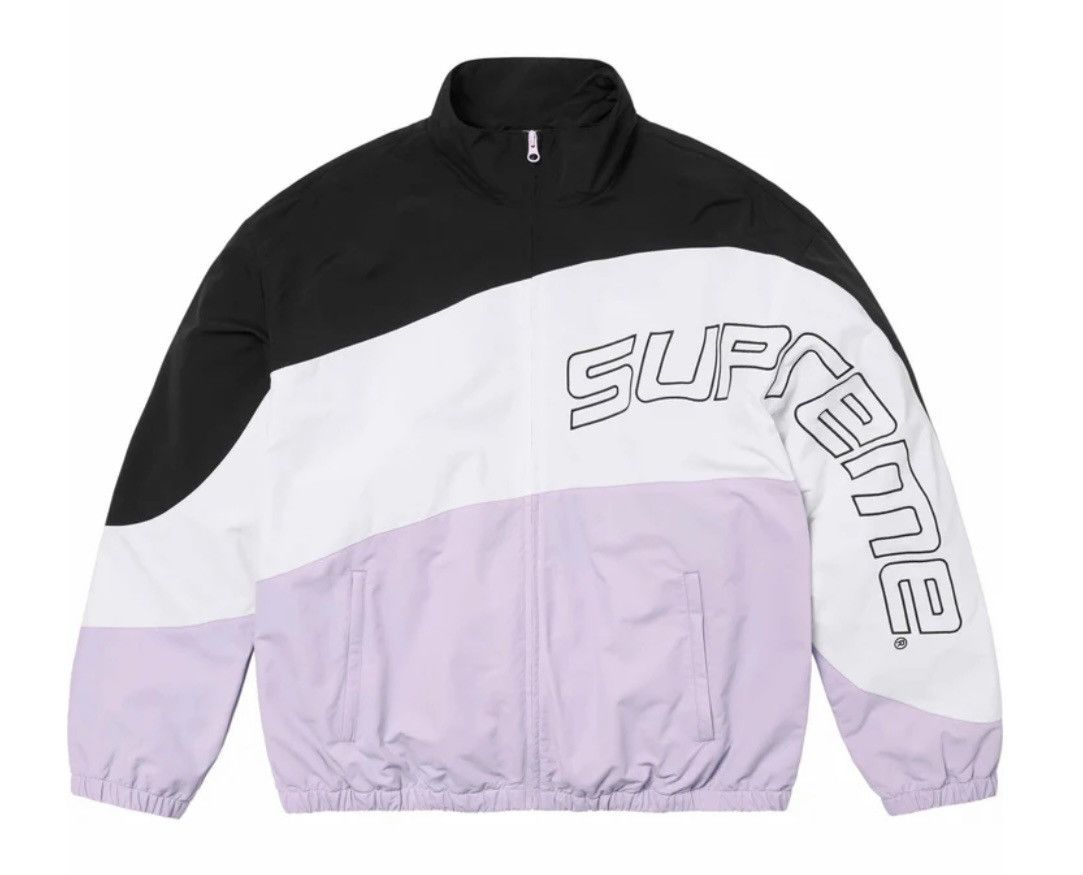 image of Supreme Curve Track Jacket in Light Purple, Men's (Size XL)