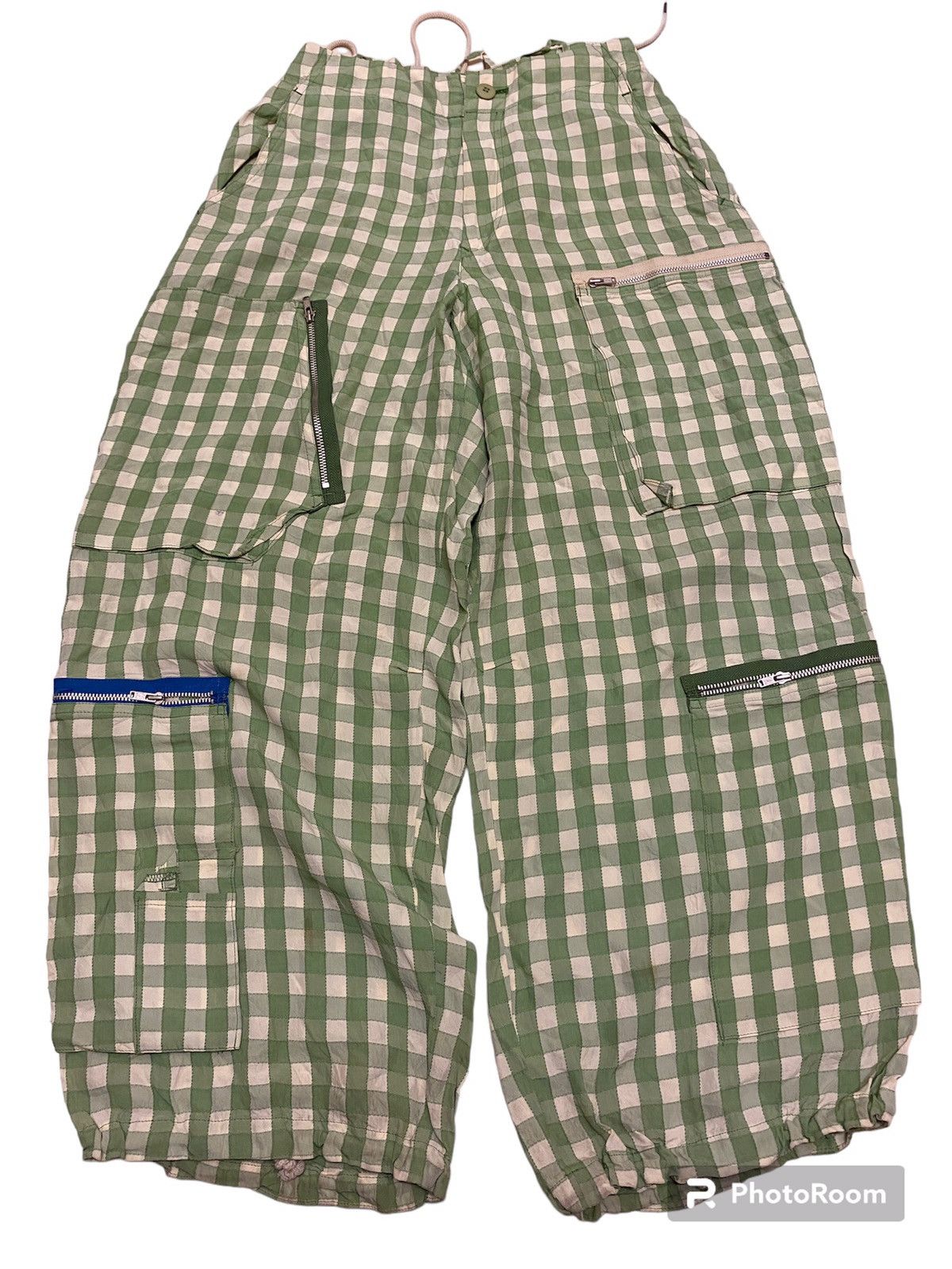 Issey Miyake Vtg issey miyake IS gingham balloon cargo pants Size US 26 / EU 42 - 3 Thumbnail