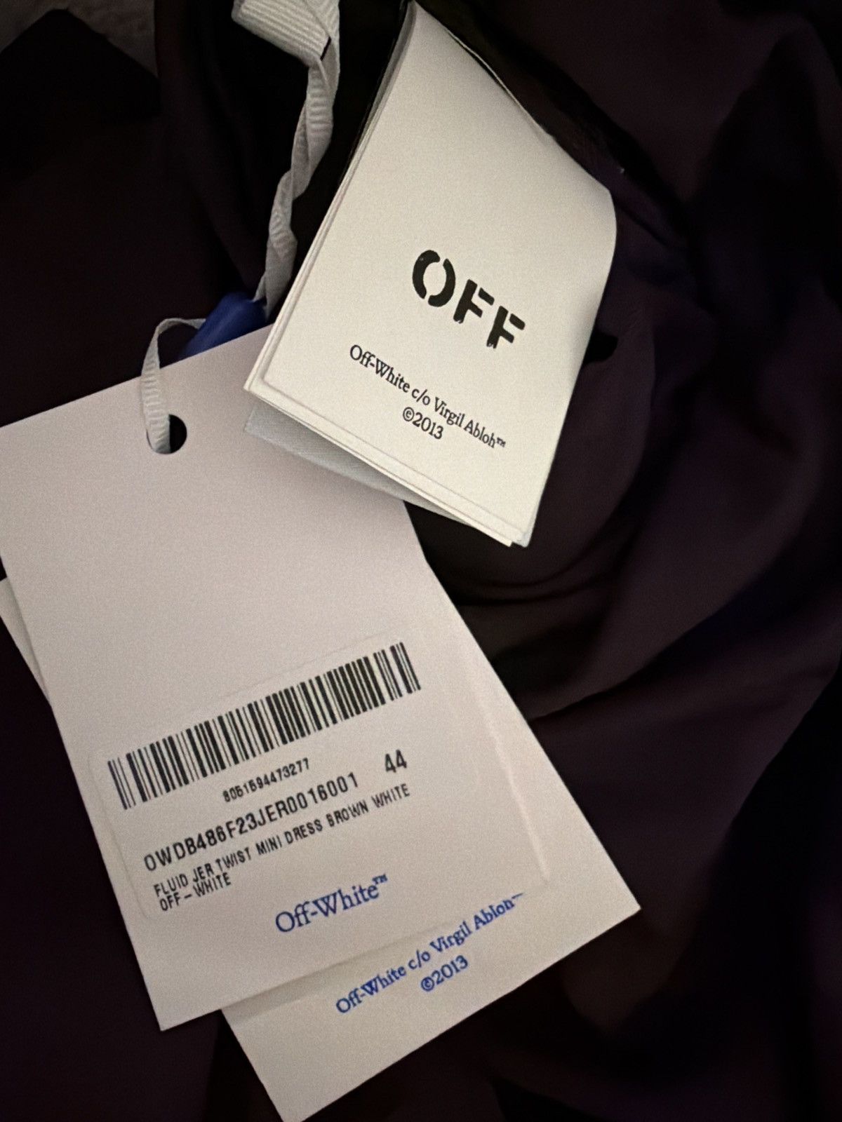 Off-White Off-White Fluid Jer Twist Mini Dress Size M / US 6-8 / IT 42-44 - 3 Thumbnail