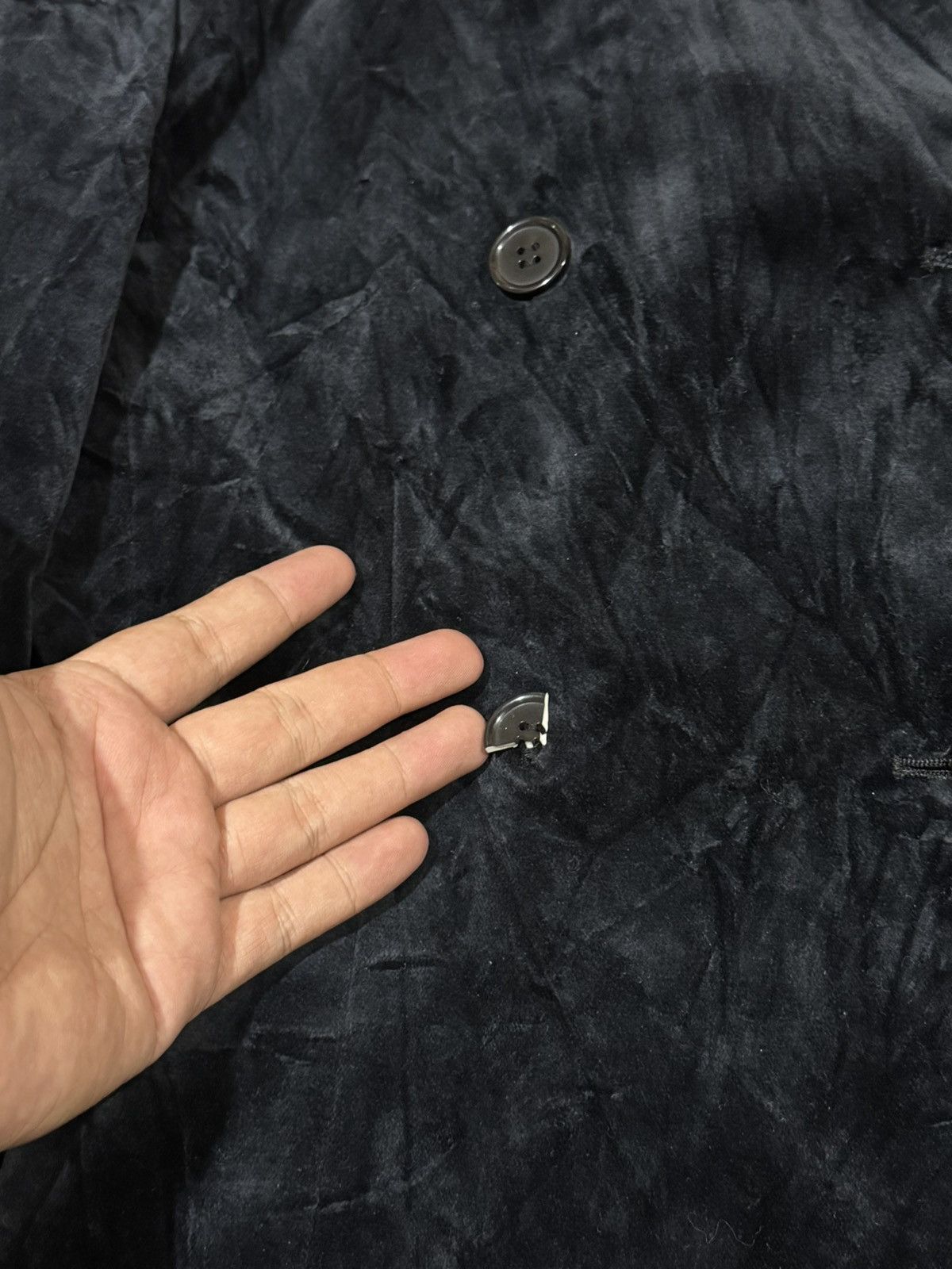Yohji Yamamoto Yohji Yamamoto Double Breast Peacoat Velvet Jacket Size M / US 6-8 / IT 42-44 - 11 Thumbnail