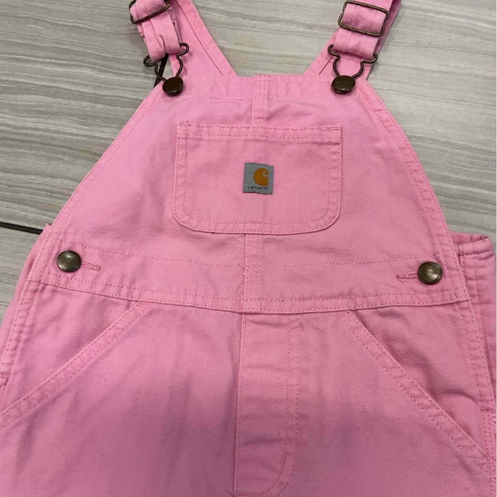 Carhartt Carhartt Youth Girls Pink Overalls Size ONE SIZE - 7 Thumbnail