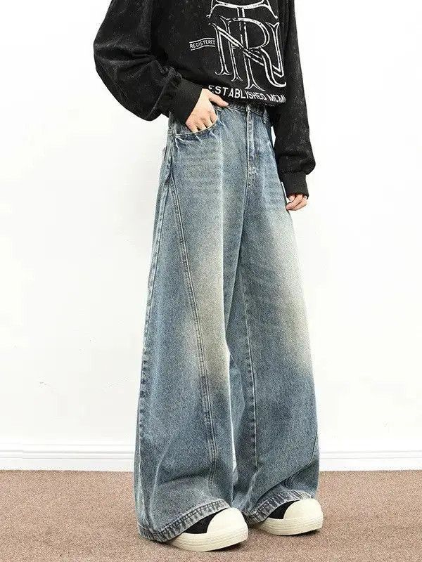 Japanese Brand Retro loose wide leg casual jeans Size US 32 / EU 48 - 2 Thumbnail