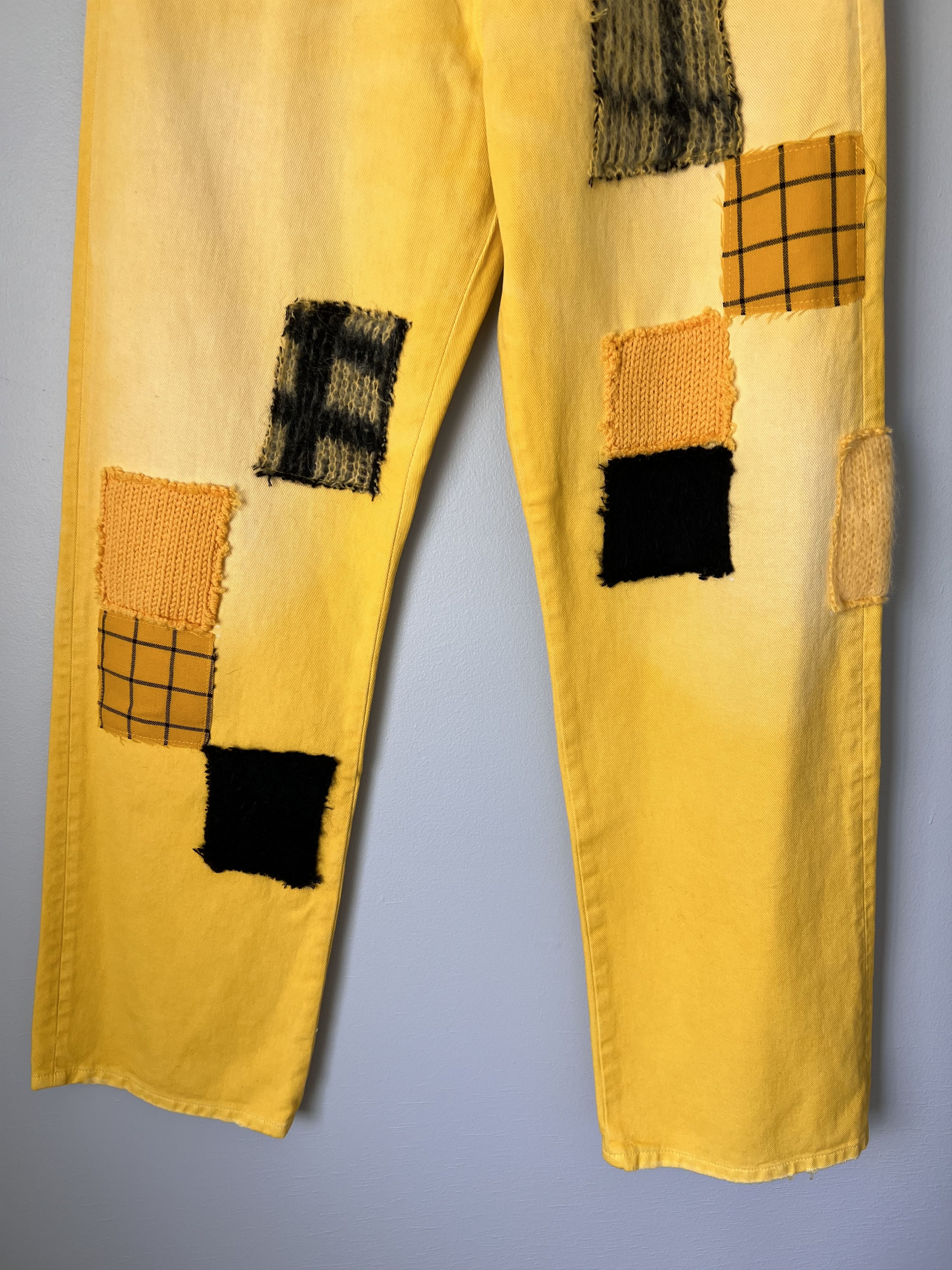Marni Marni Mixed Knit Denim Pants in Maize Yellow Size US 34 / EU 50 - 3 Thumbnail