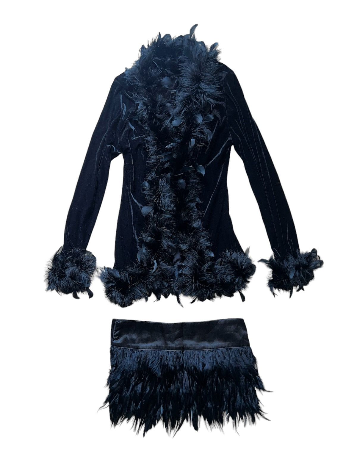 Japanese Brand Black velvet feather cardigan 🪶 Size M / US 6-8 / IT 42-44 - 13 Thumbnail